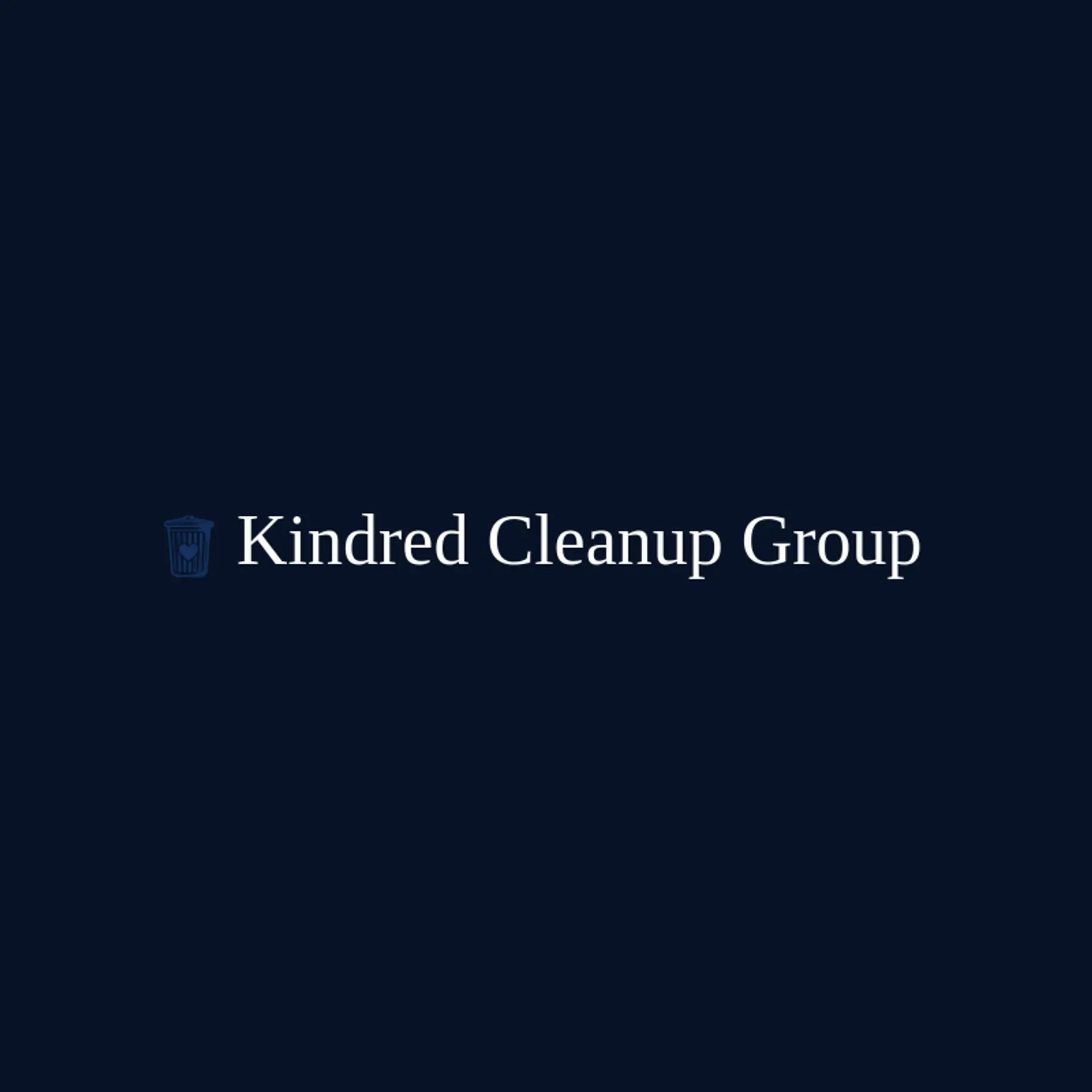 Kindred Cleanup Group logo for garbage