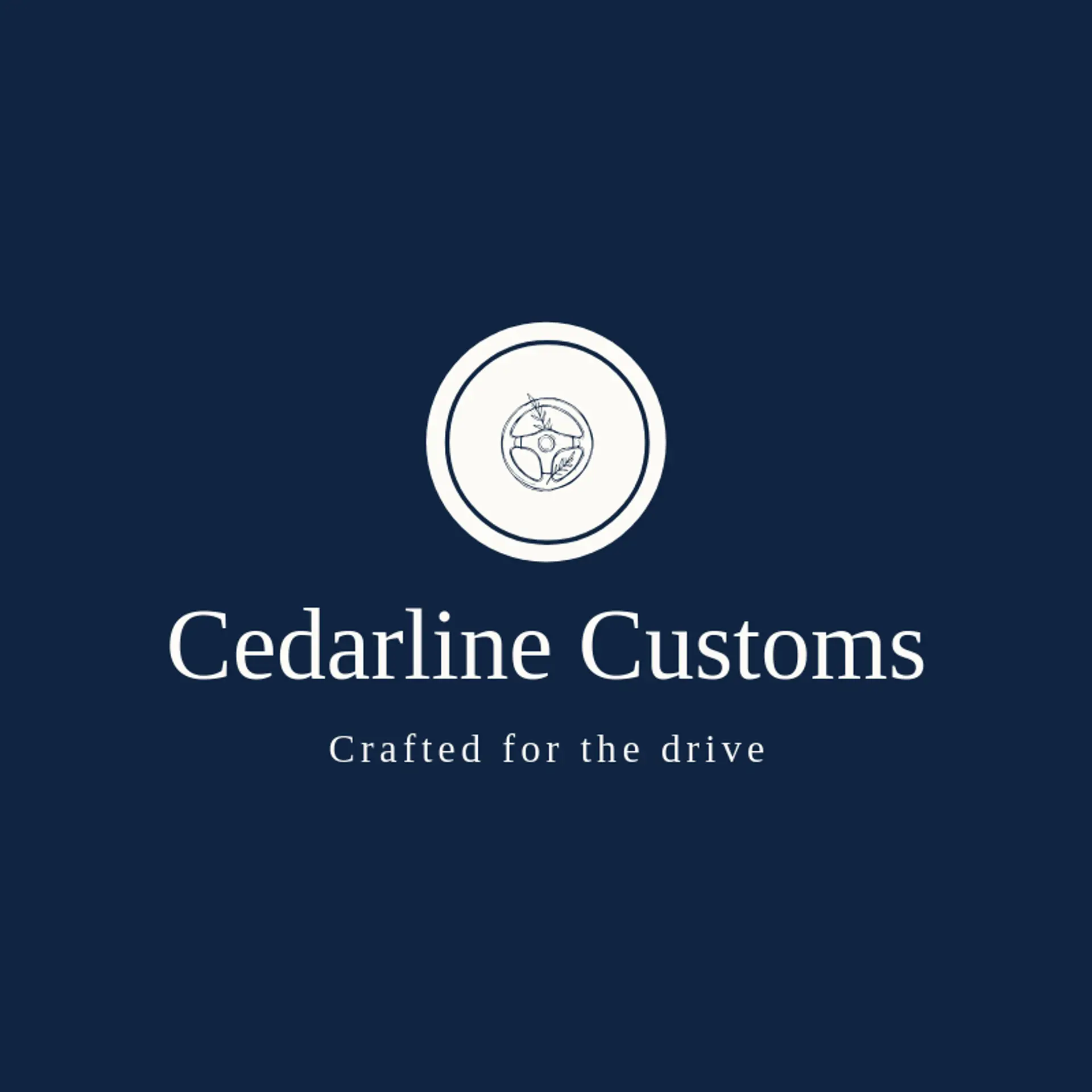 Cedarline Customs logo for steering wheel
