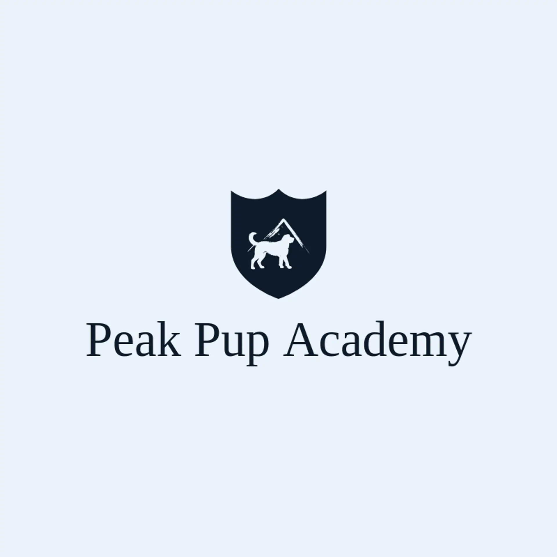 Peak Pup Academy logo for dog training