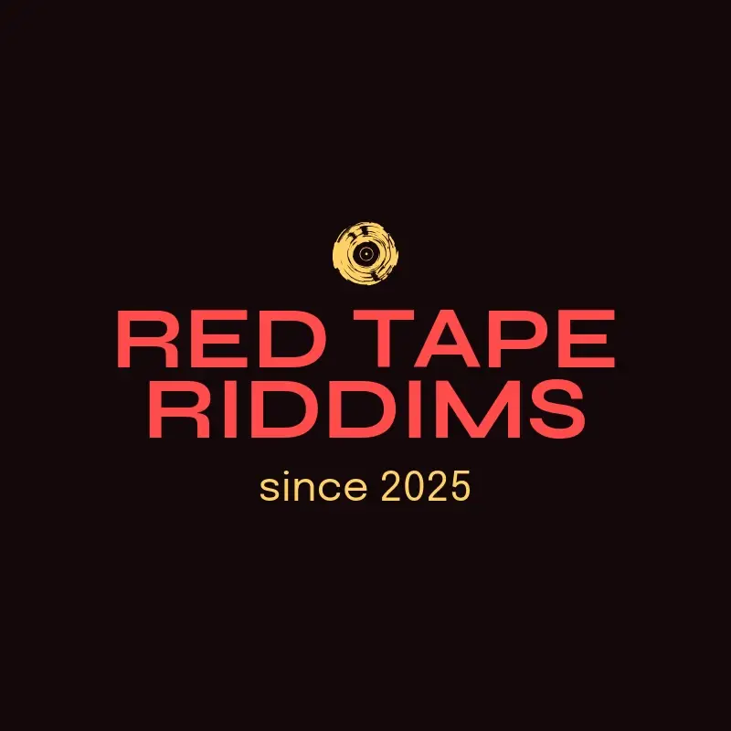 The record label name Red Tape Riddims as a branded logo with a single color icon