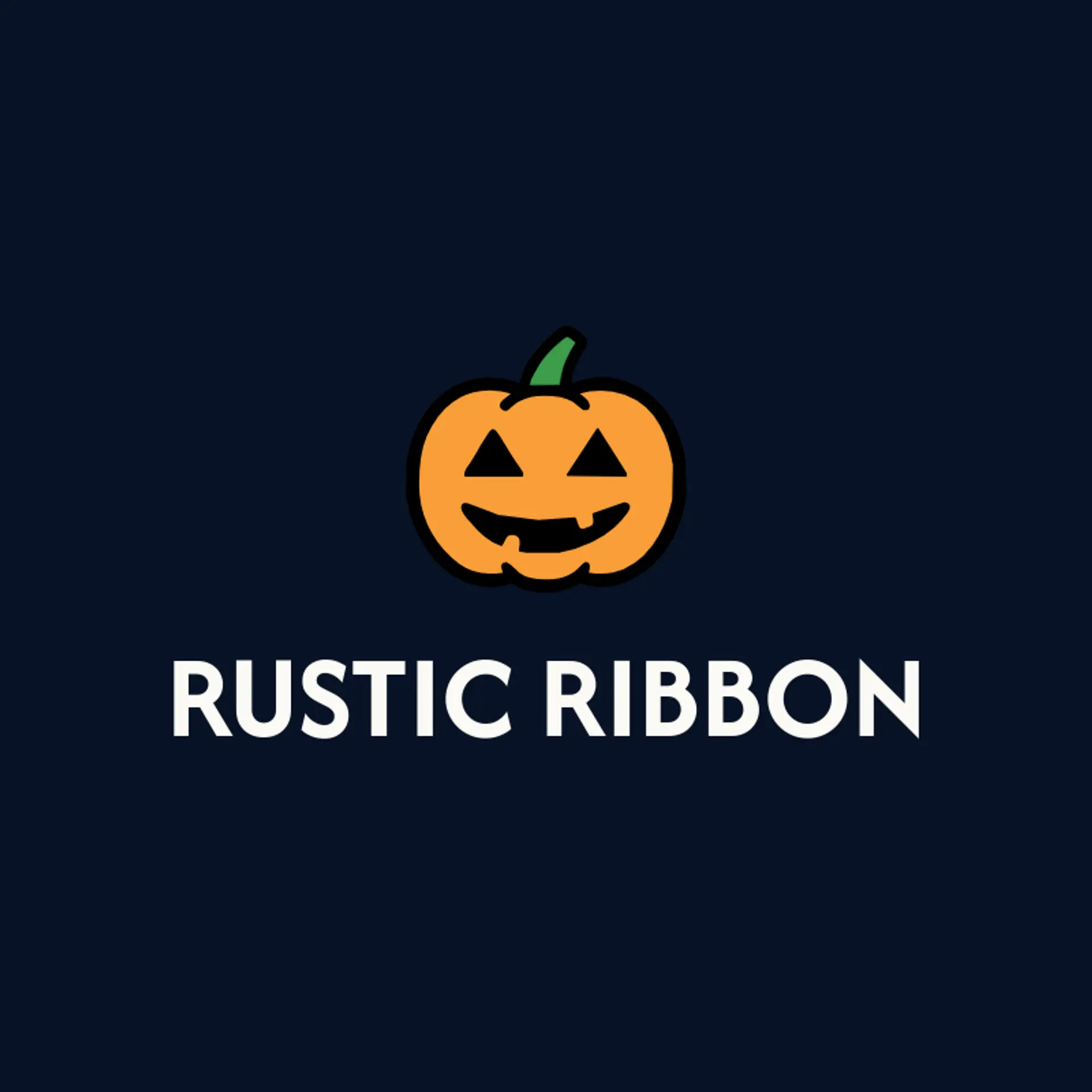 Rustic Ribbon logo for pumpkin