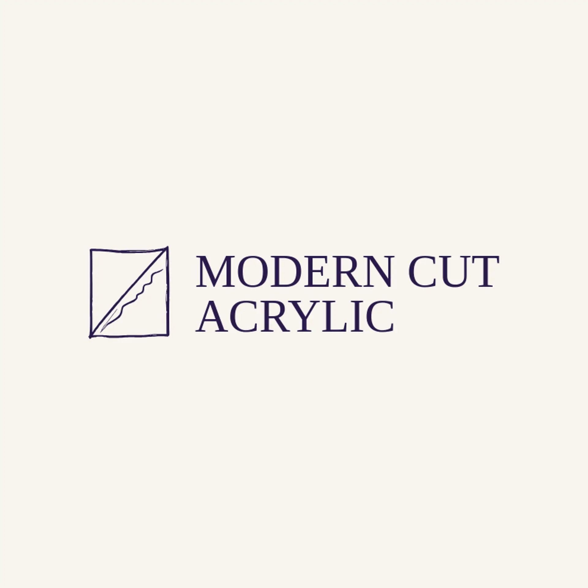 Modern Cut Acrylic logo for acrylic