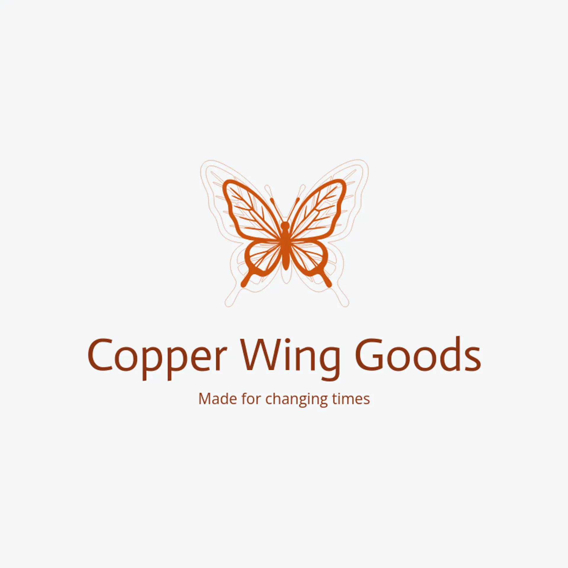 Copper Wing Goods logo for butterfly