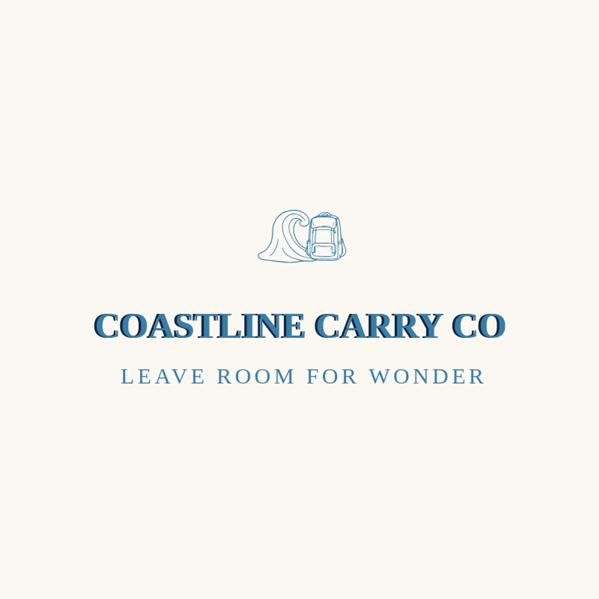 Coastline Carry Co logo for backpack