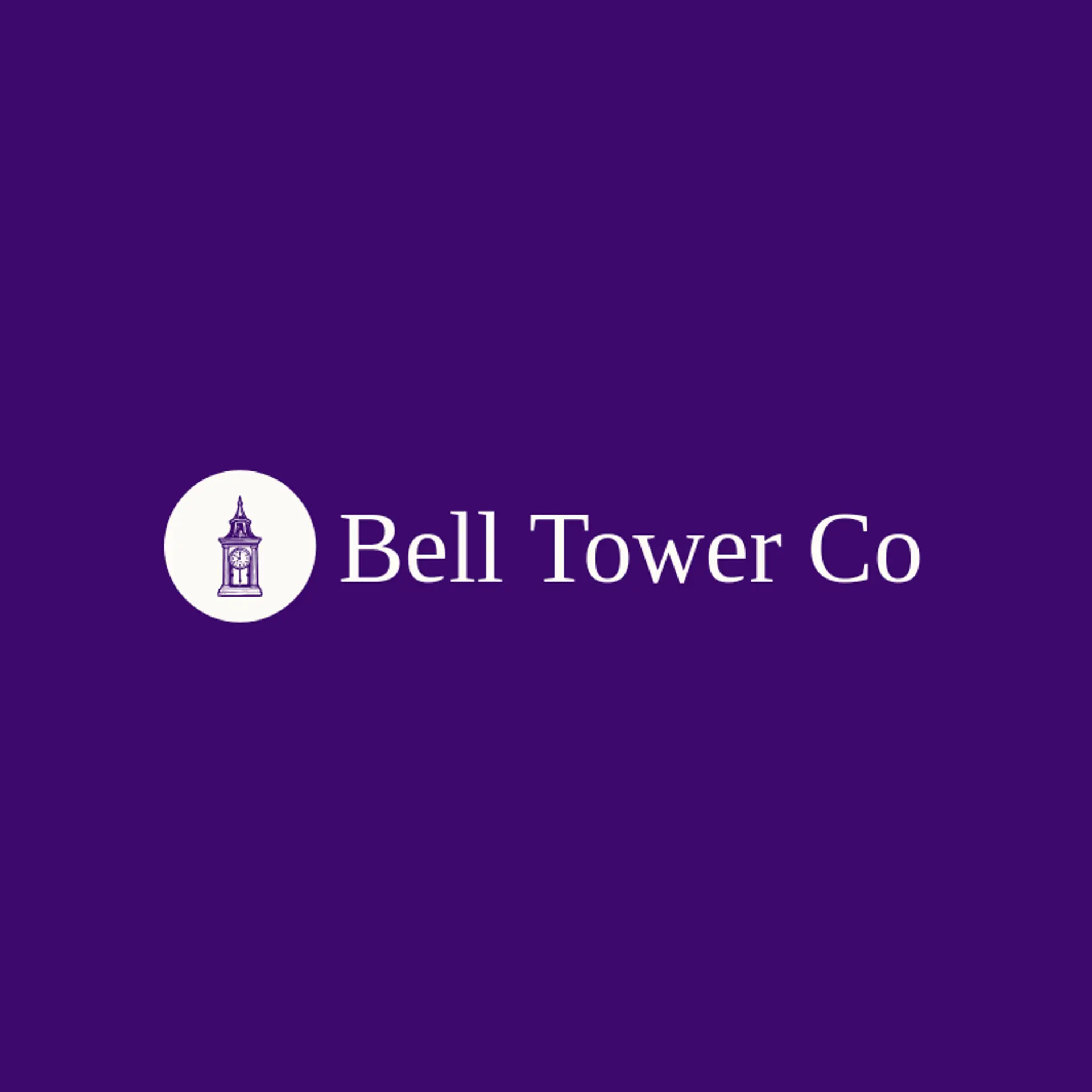 Bell Tower Co logo for clock