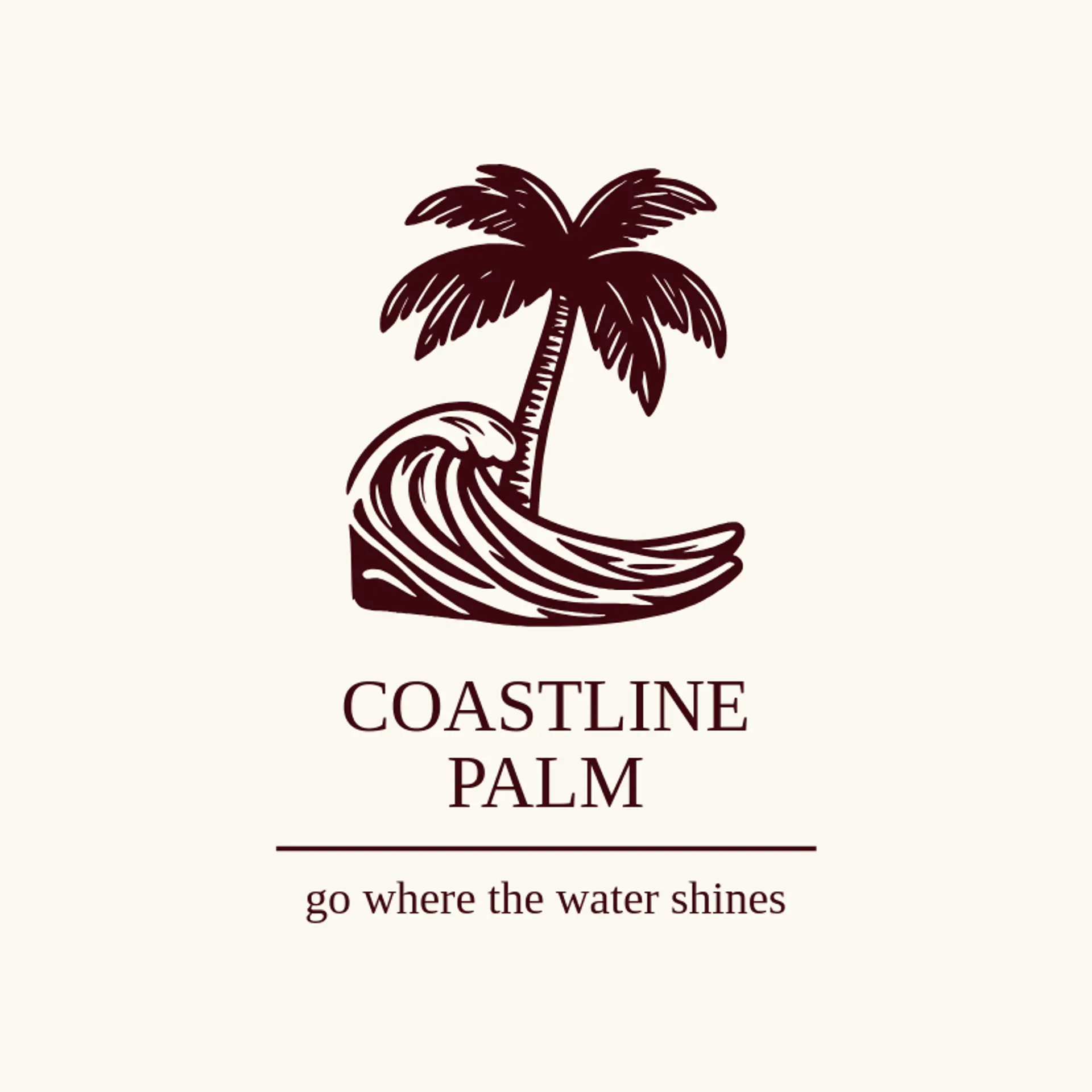 Coastline Palm logo for palm tree