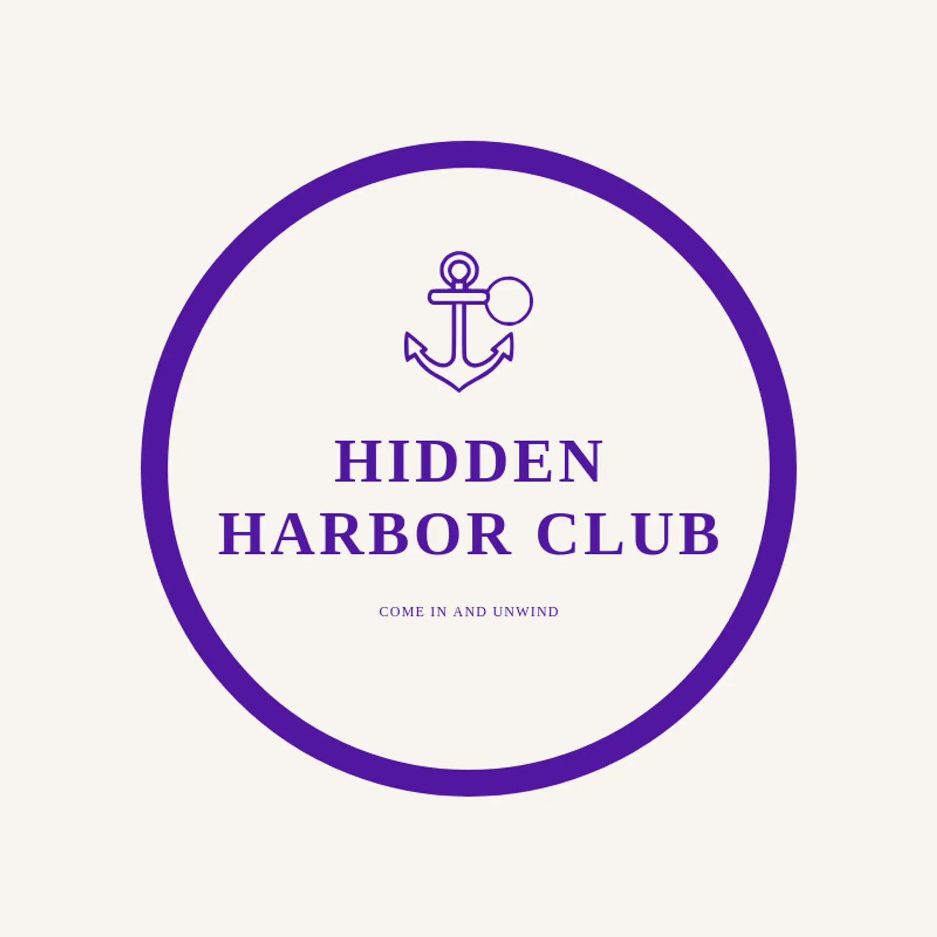 Hidden Harbor Club logo for speakeasy