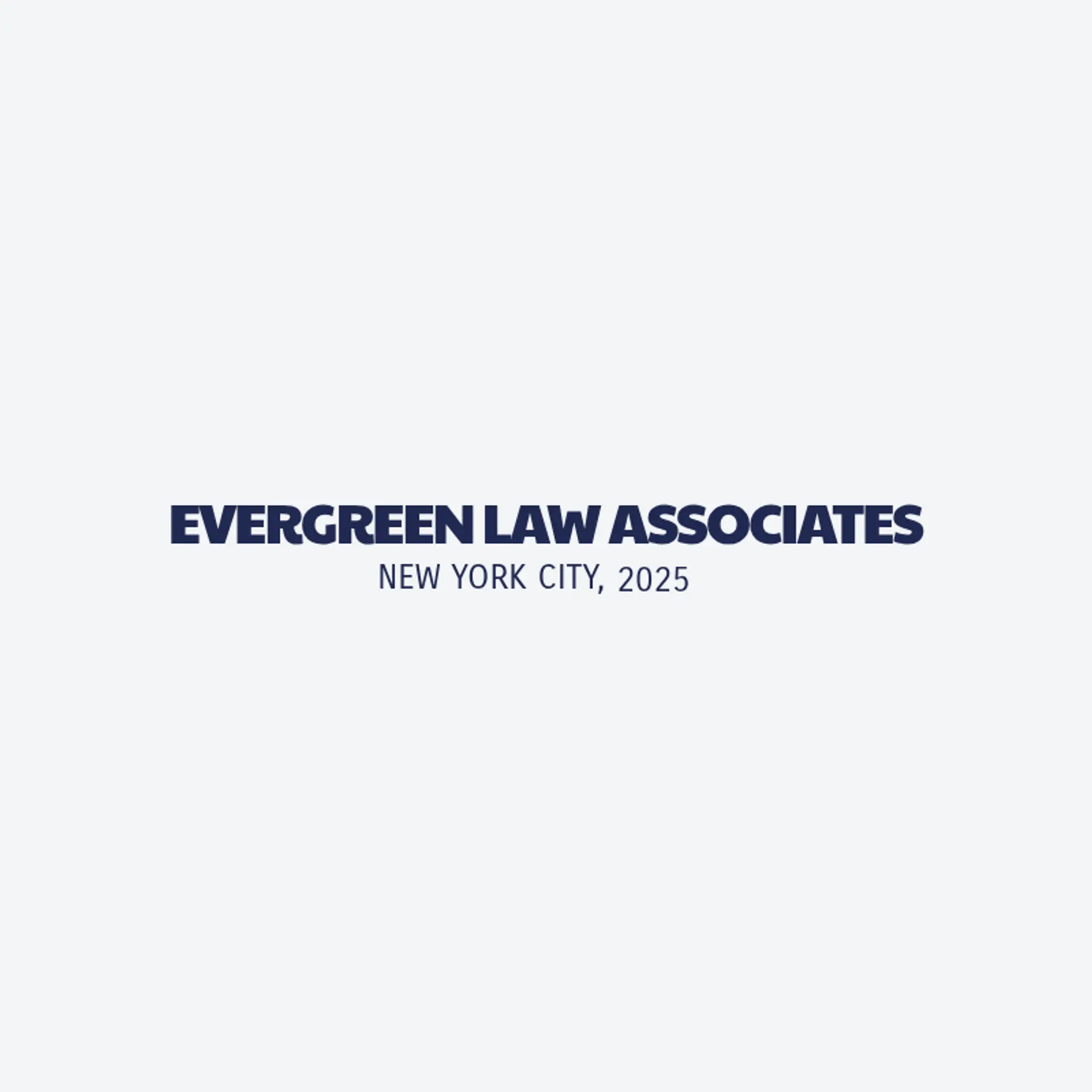 Evergreen Law Associates logo for law office