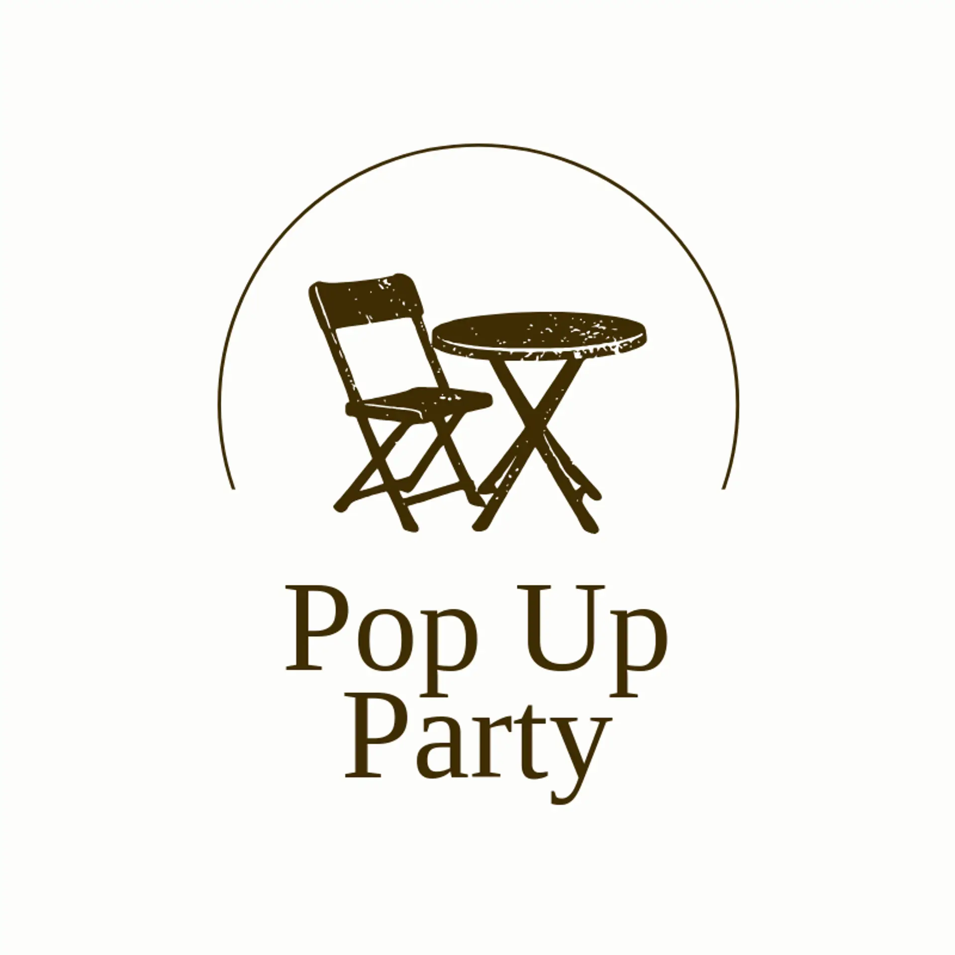 Pop Up Party logo for party rental