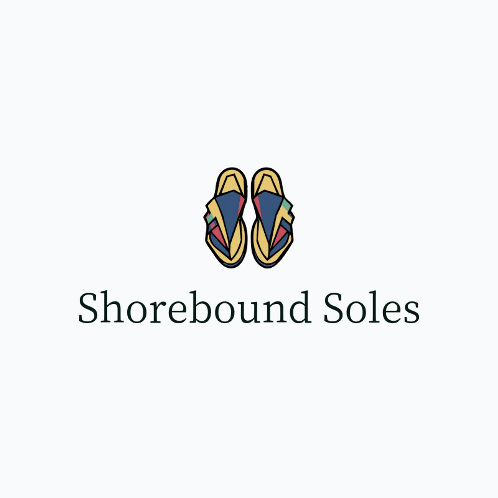 Shorebound Soles logo for sandals