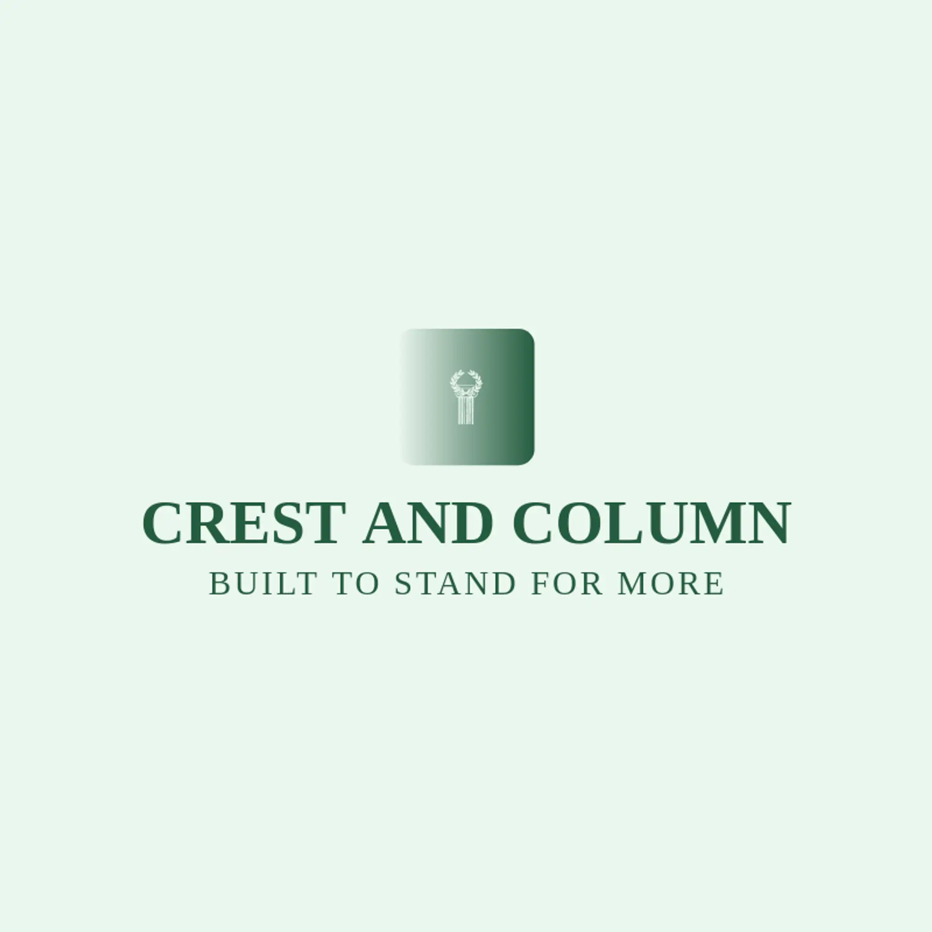 Crest and Column logo for official