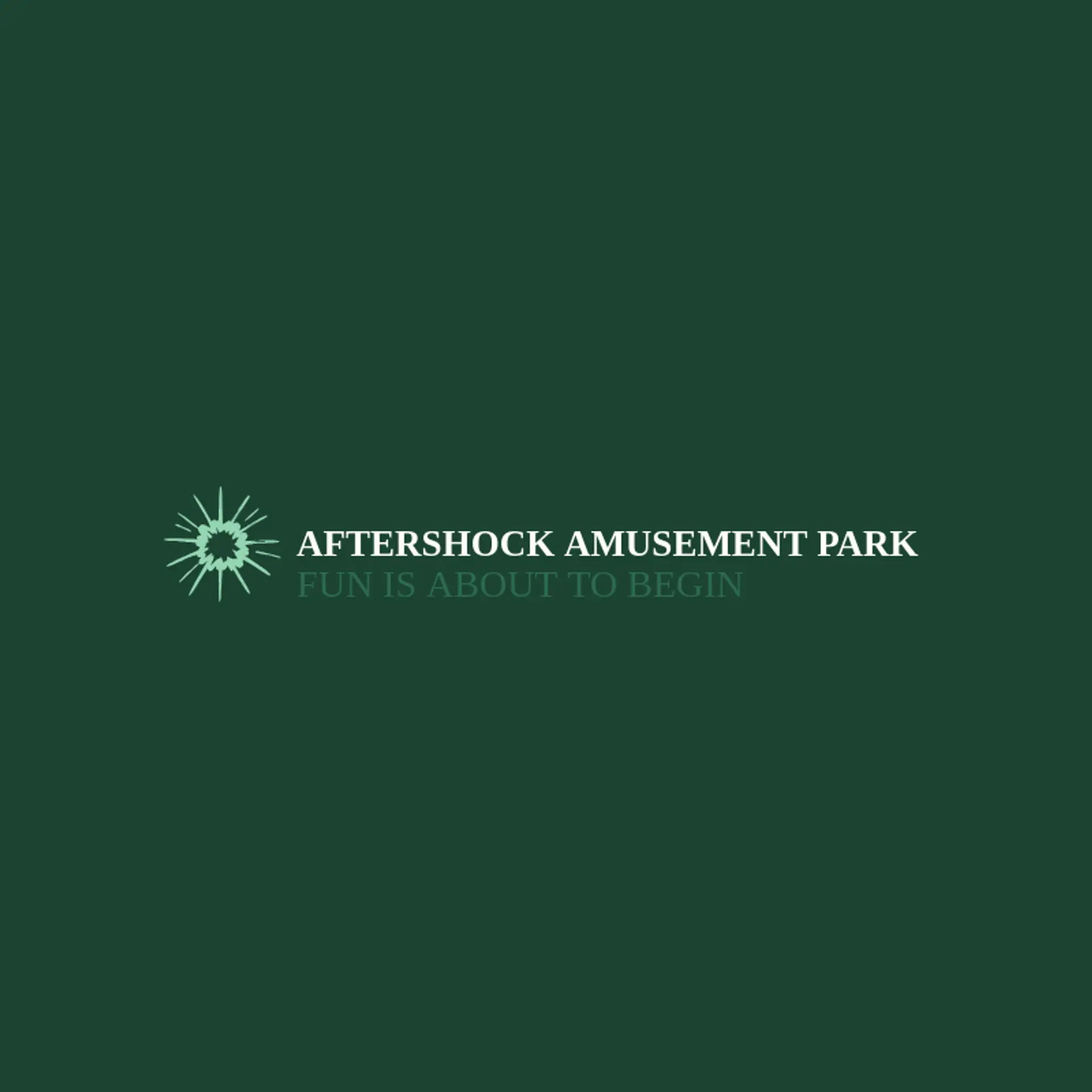 Aftershock Amusement Park logo for explosion