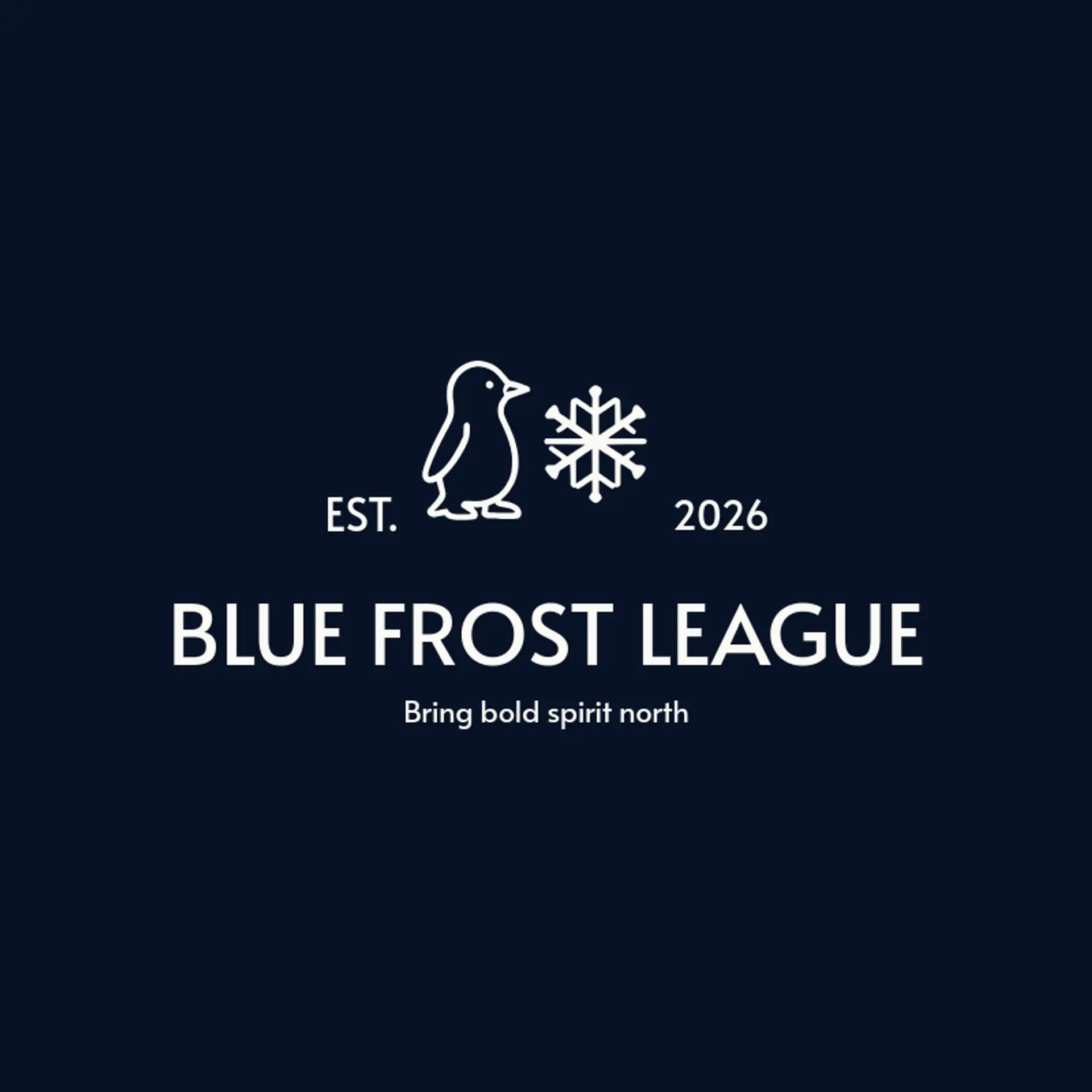 Blue Frost League logo for penguin