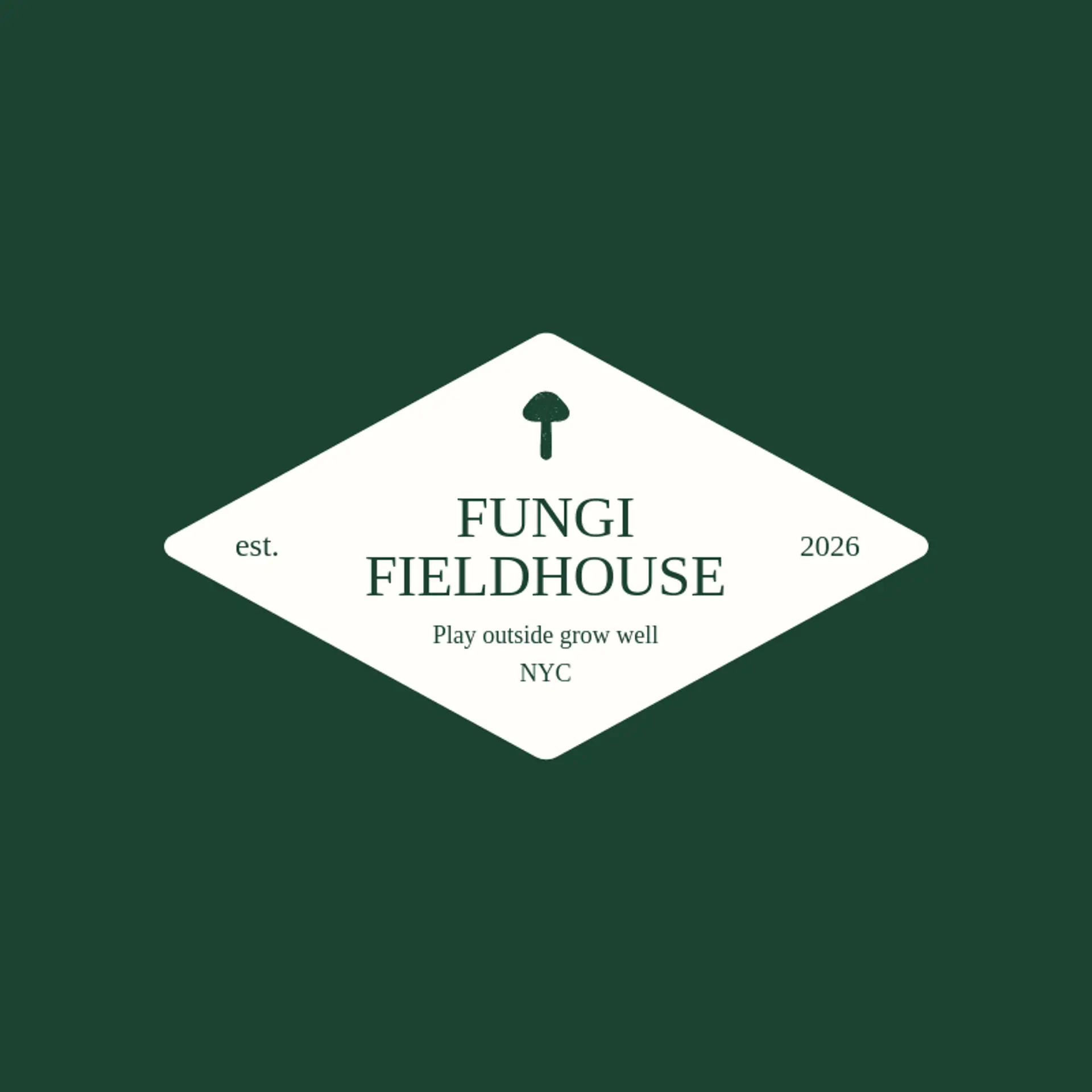 Fungi Fieldhouse logo for mushroom