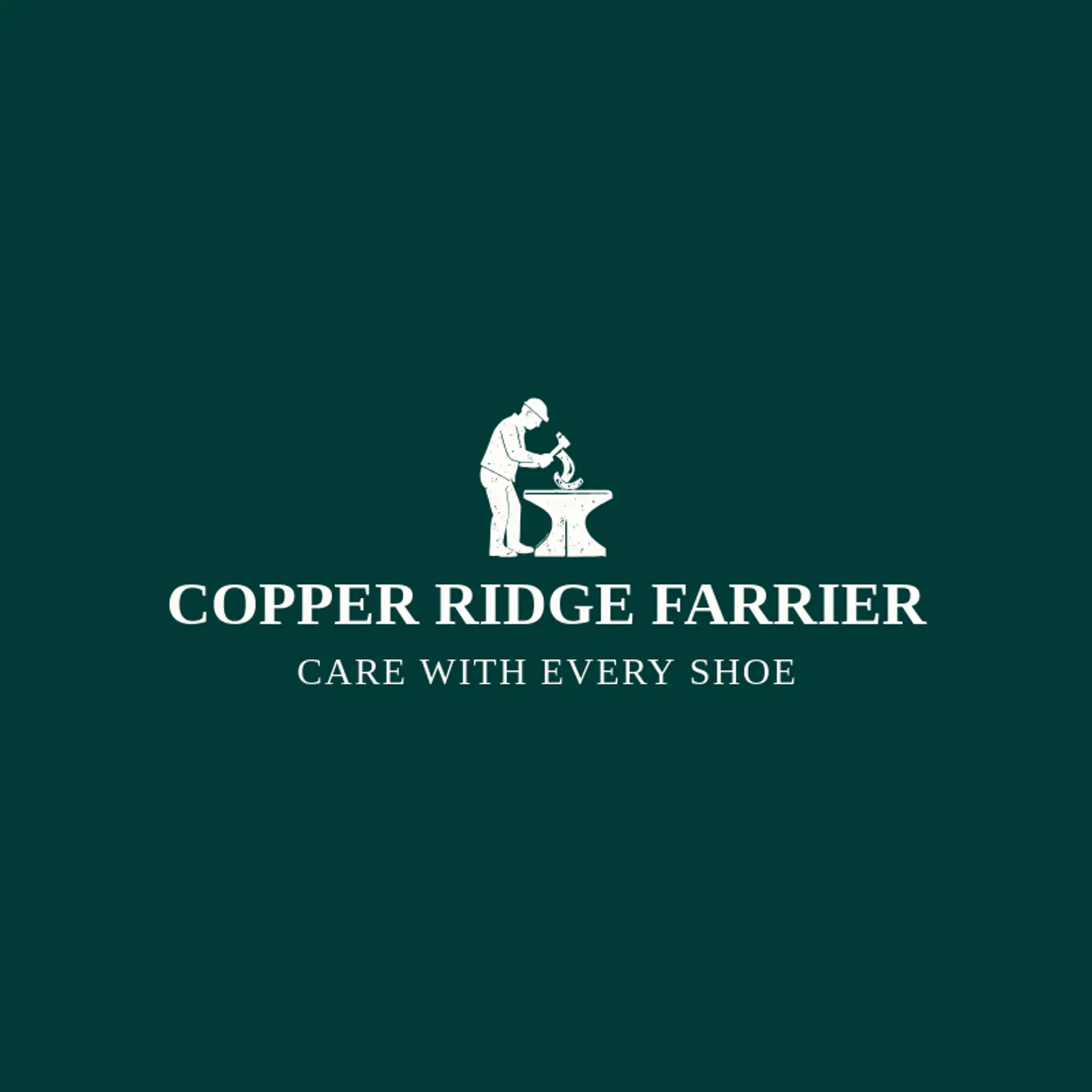Copper Ridge Farrier logo for farrier