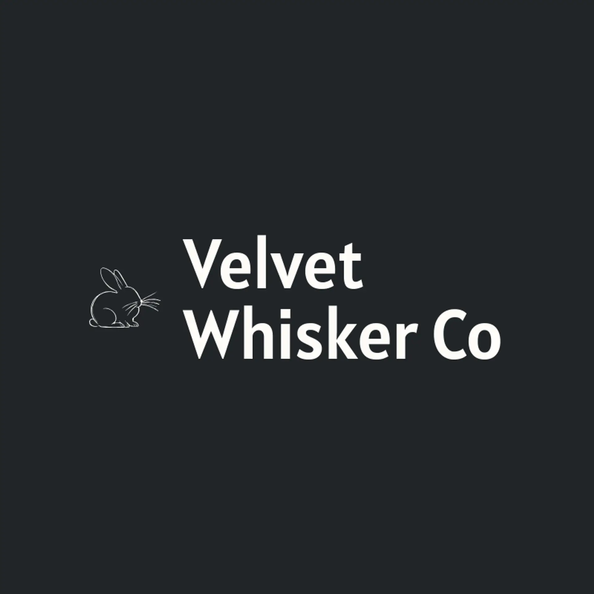 Velvet Whisker Co logo for rabbit