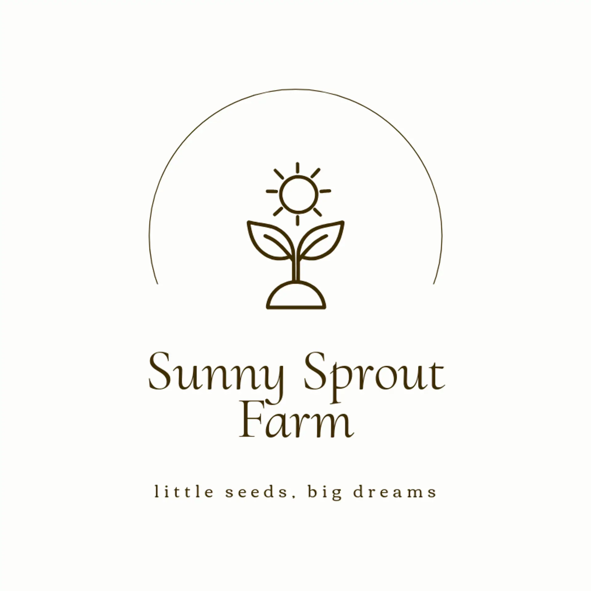 Sunny Sprout Farm logo for garden
