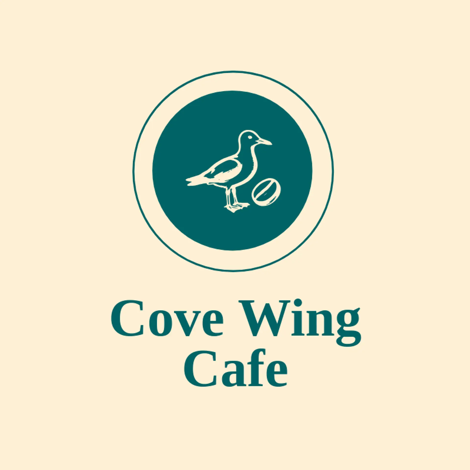 Cove Wing Cafe logo for seagull