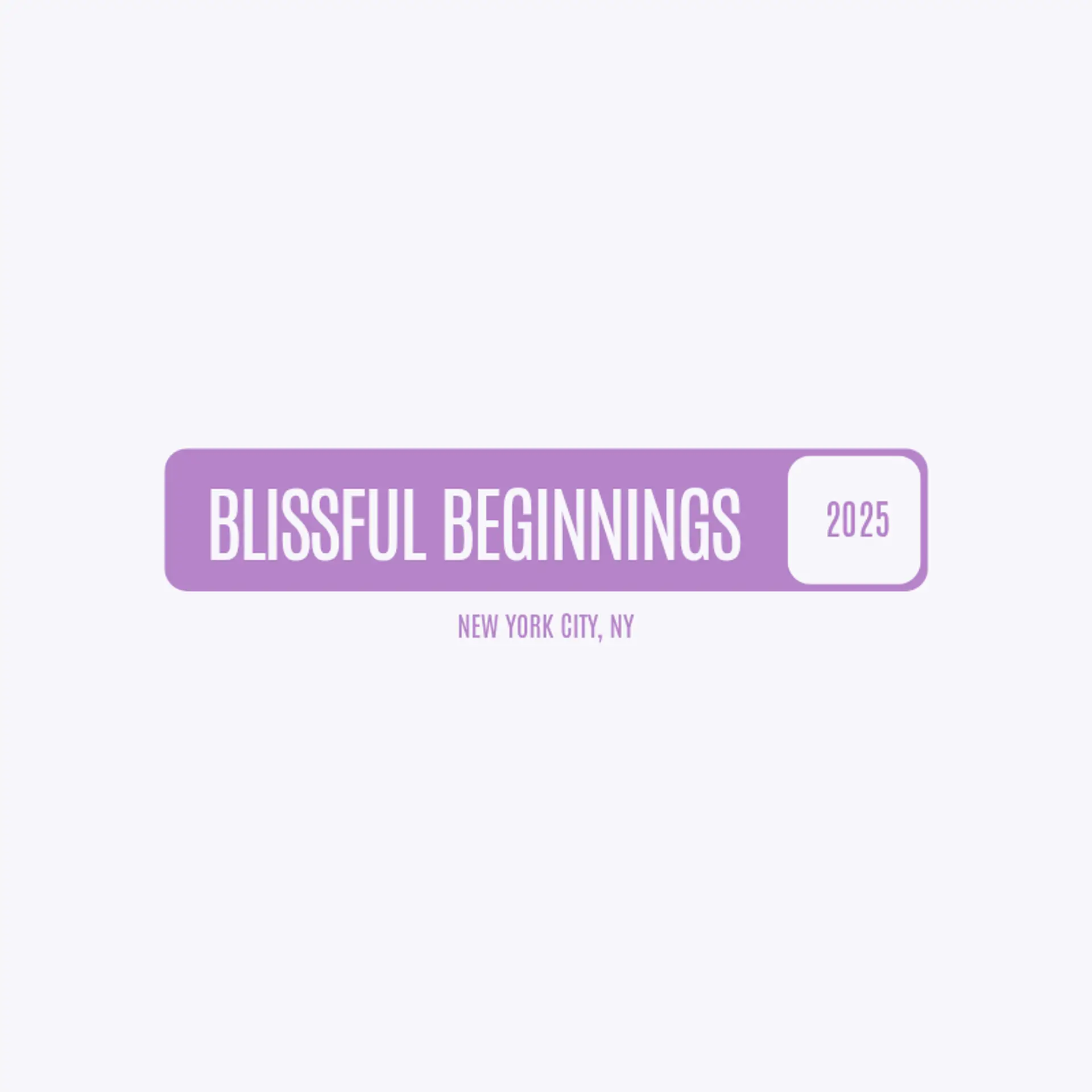 Blissful Vows logo for wedding