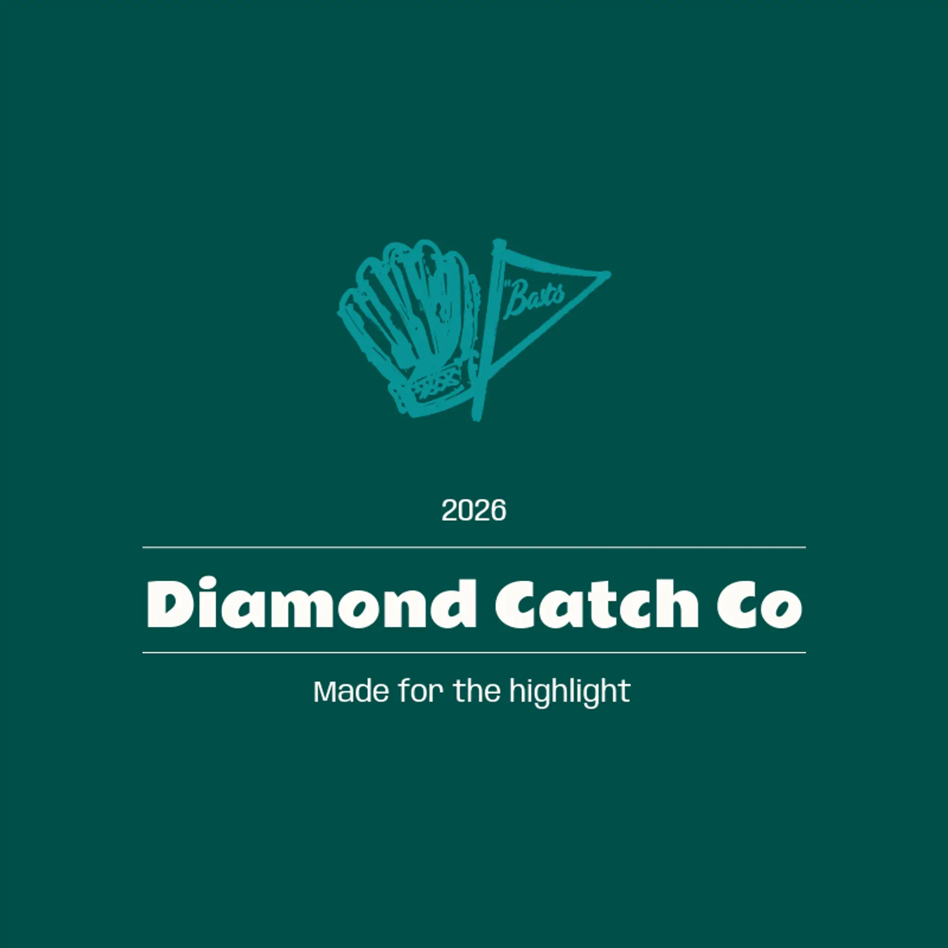 Diamond Catch Co logo for baseball hat