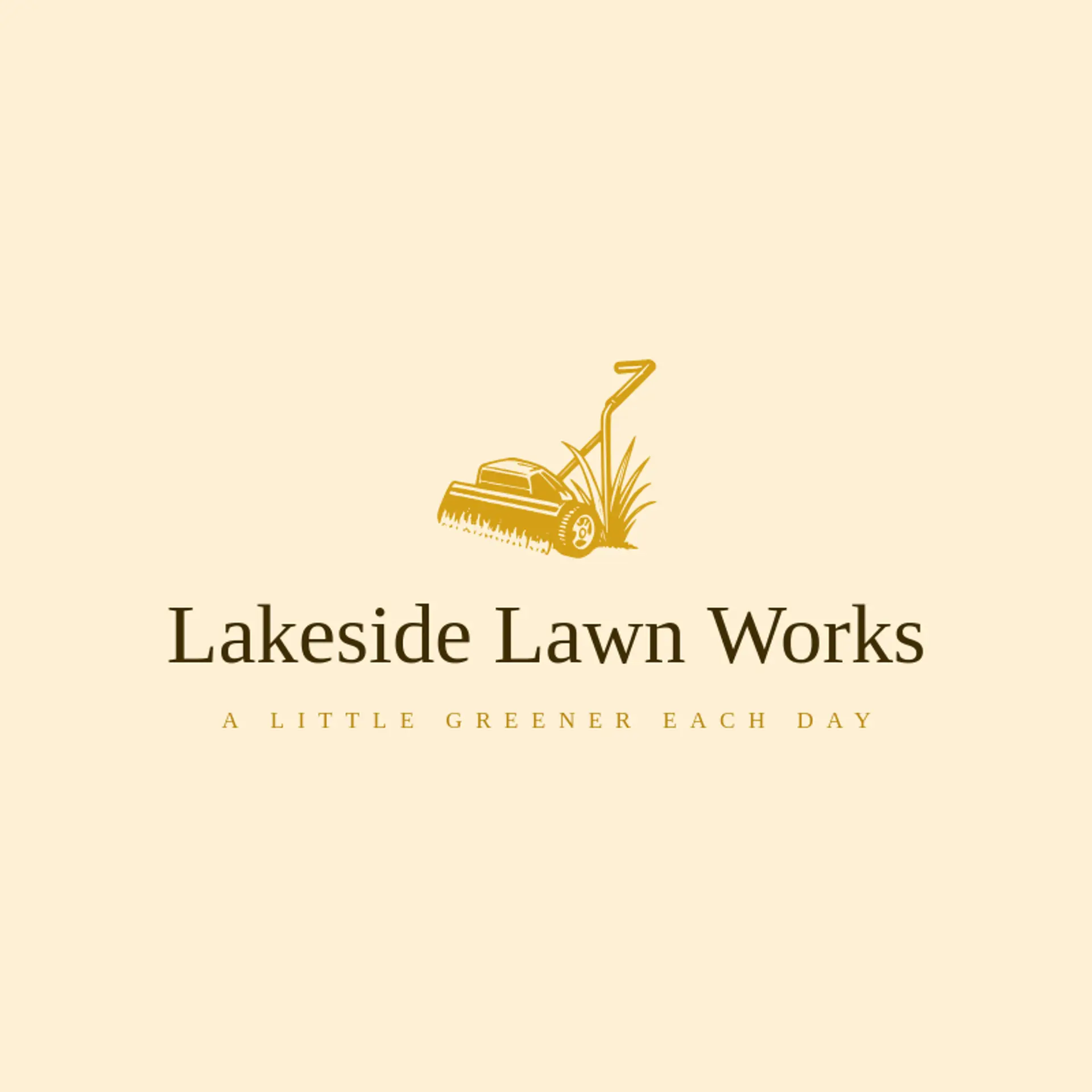 Lakeside Lawn Works logo for lawncare