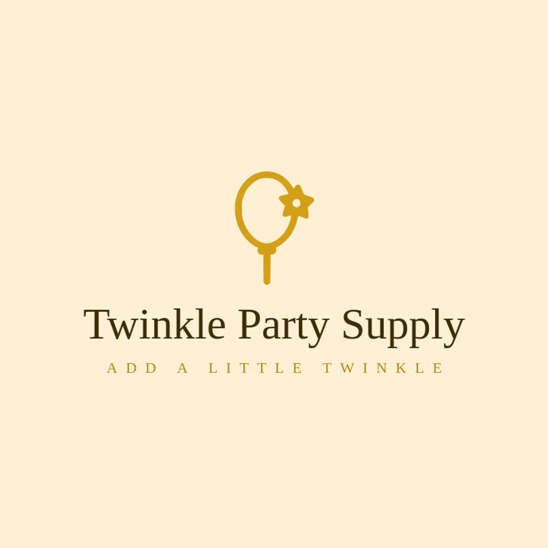Twinkle Party Supply logo for balloon