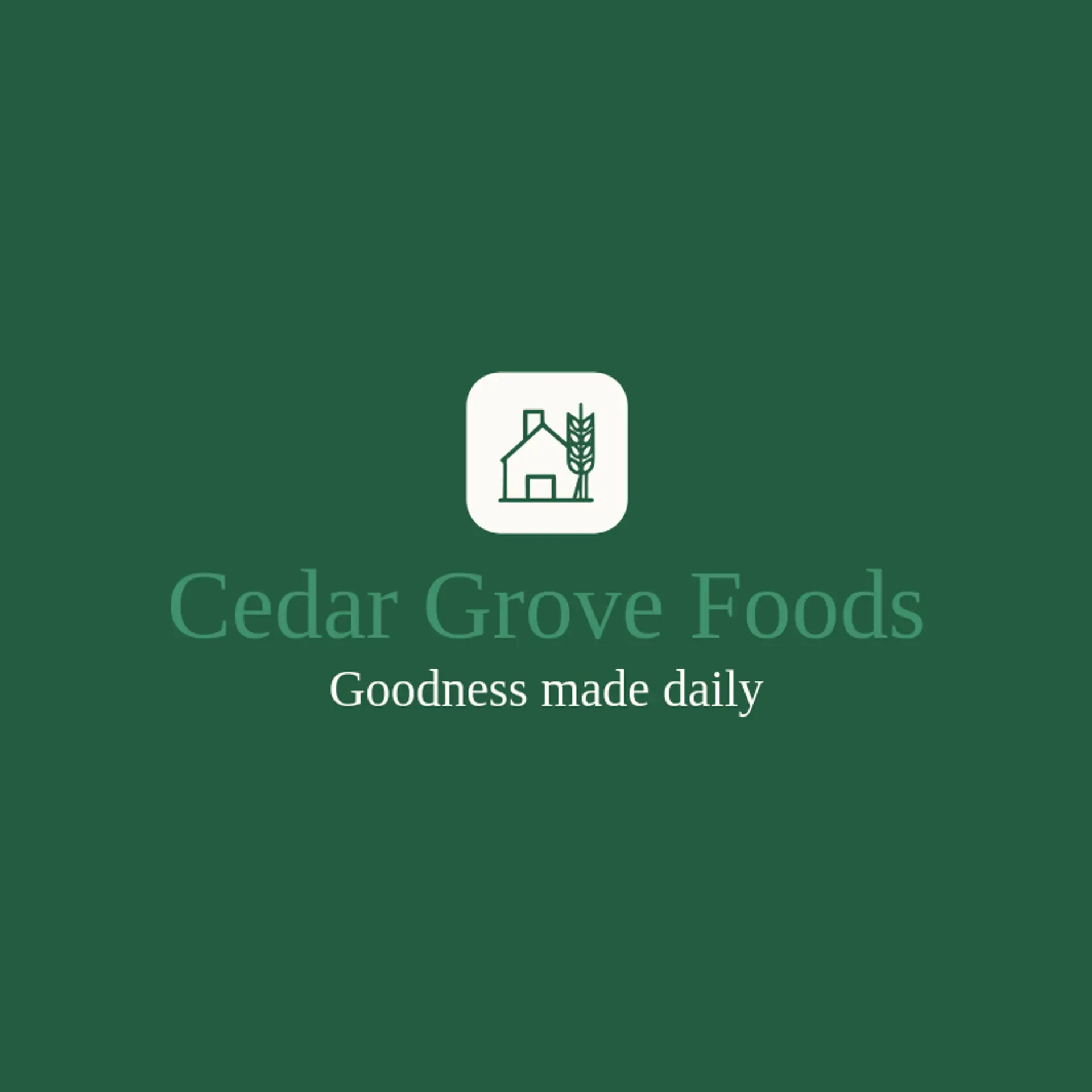 Cedar Grove Foods logo for factory