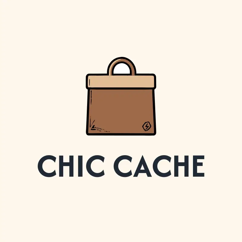 The Shopify store name Chic Cache as a branded logo with a color icon