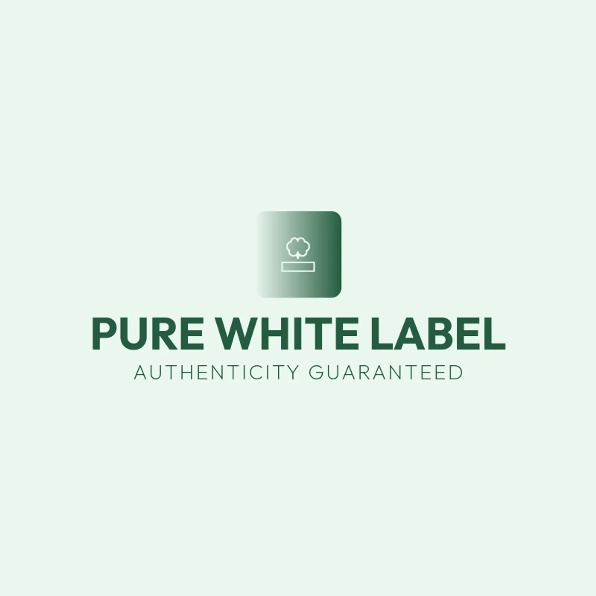 Pure White Label logo for cotton