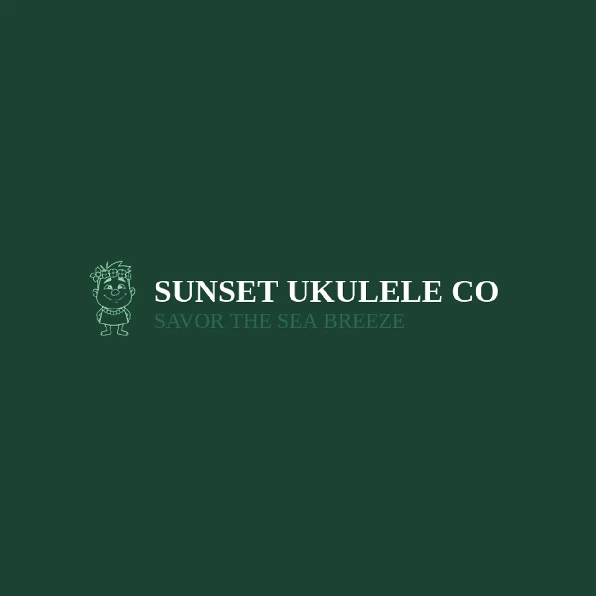 Sunset Ukulele Co logo for hawaiian