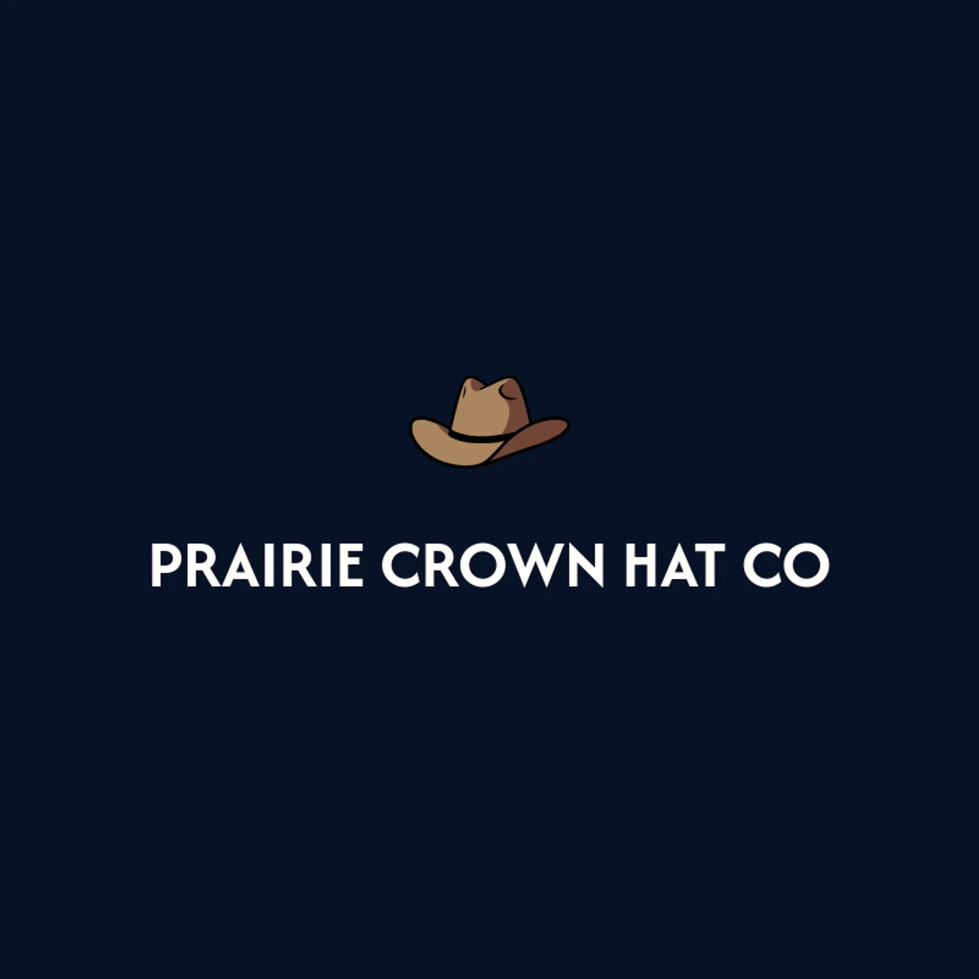 Prairie Crown Hat Co logo for cowboy hat
