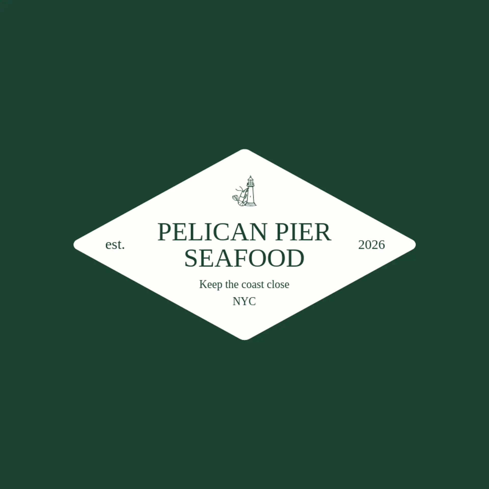 Pelican Pier Seafood logo for shrimp