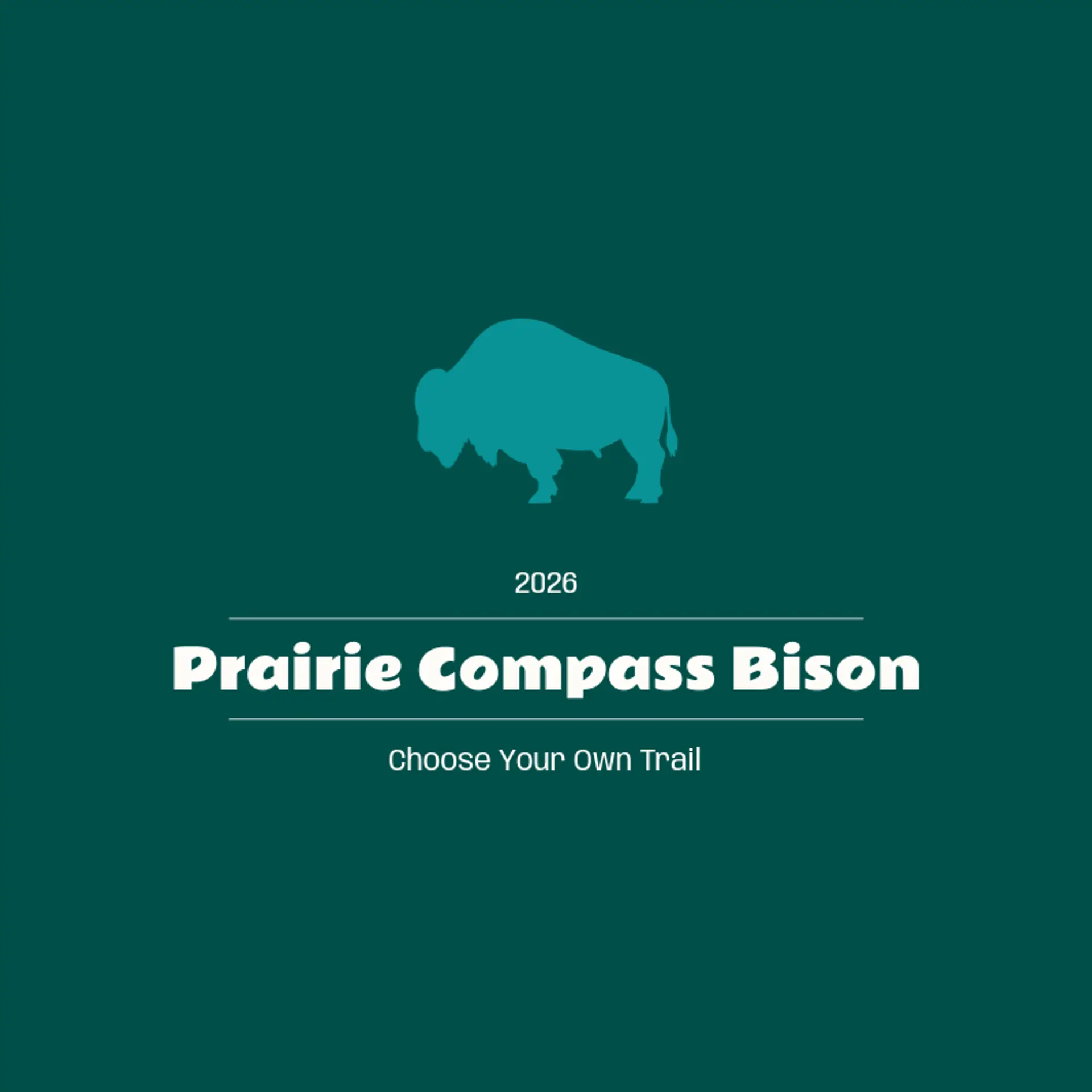 Prairie Compass Bison logo for bison