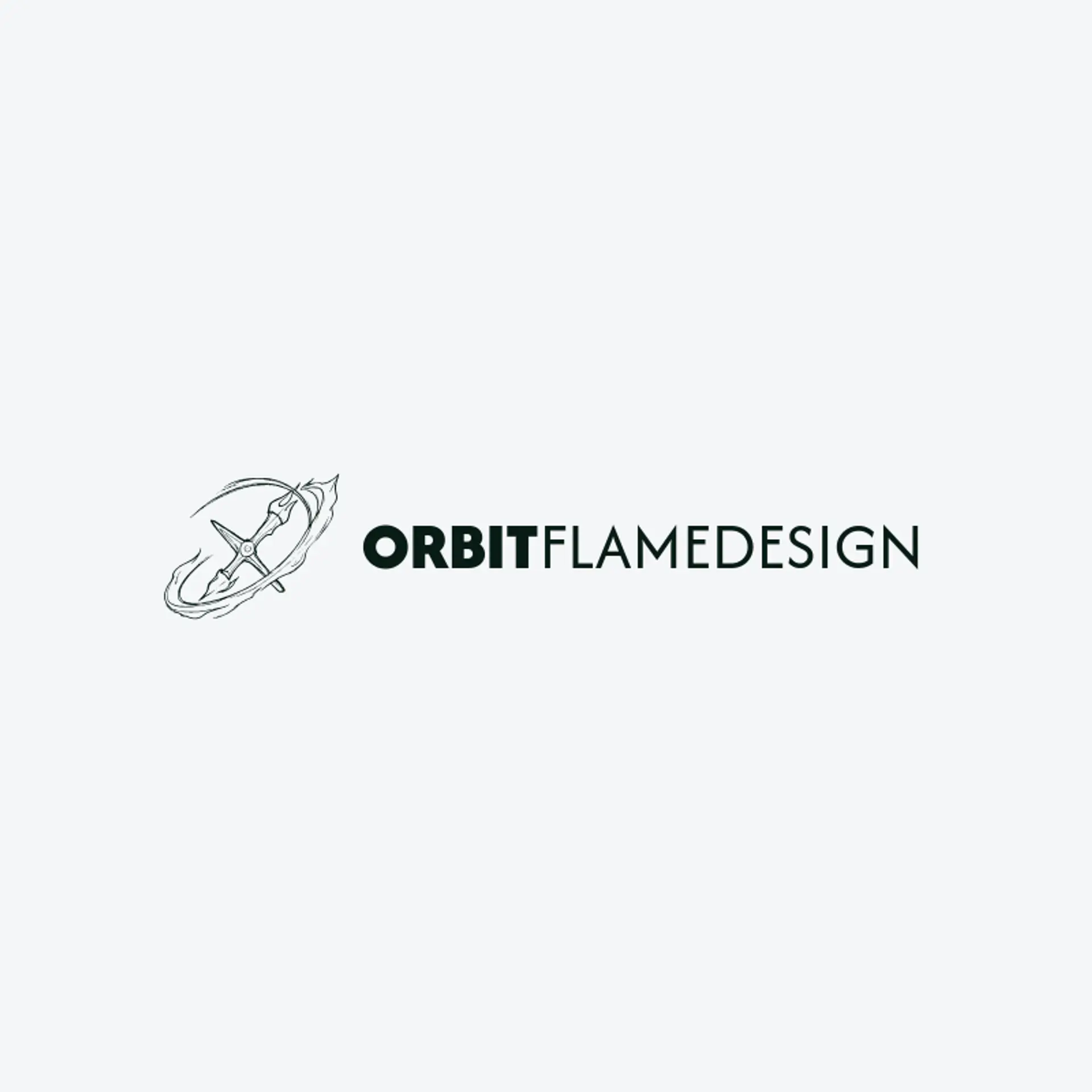 Orbit Flame Design logo for trishul