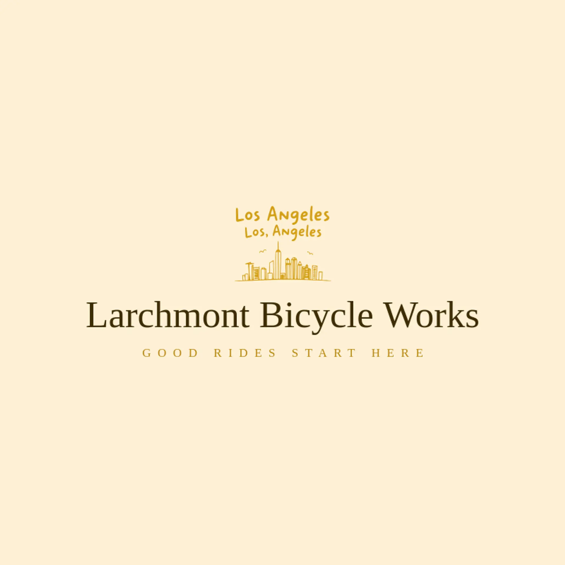 Larchmont Bicycle Works logo for los angeles