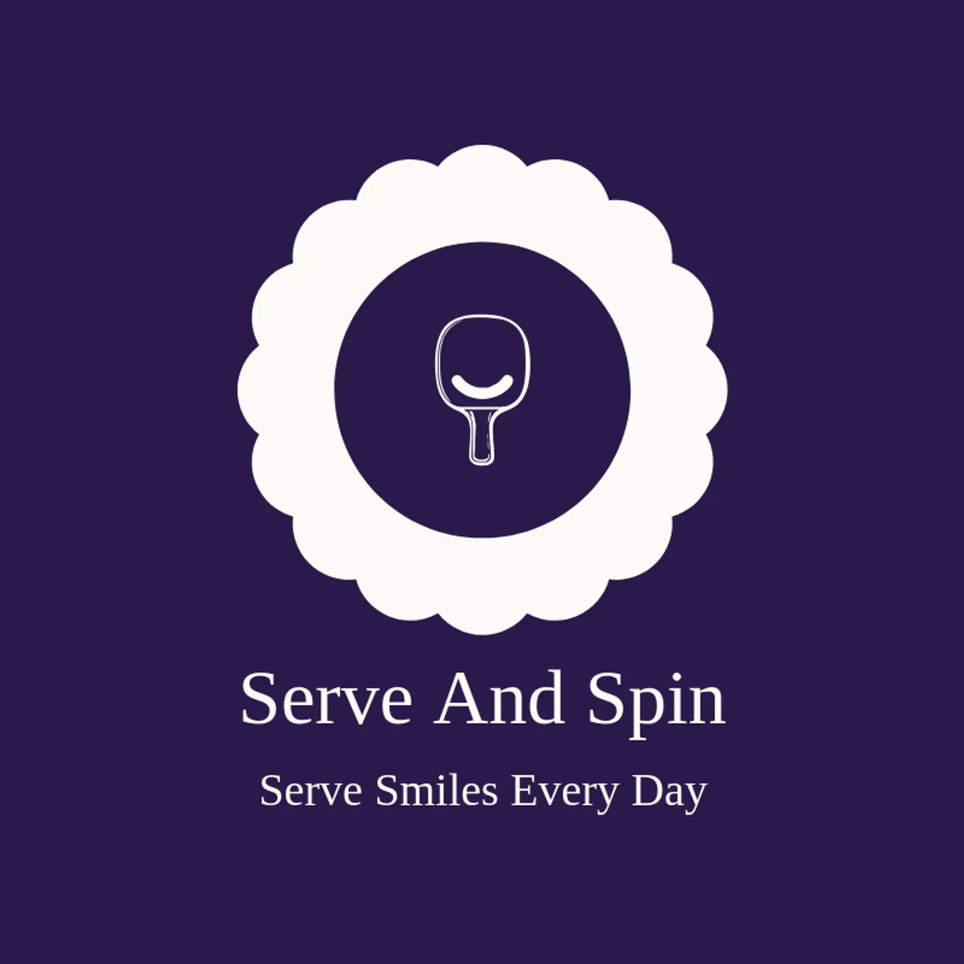 Serve and Spin logo for ping pong