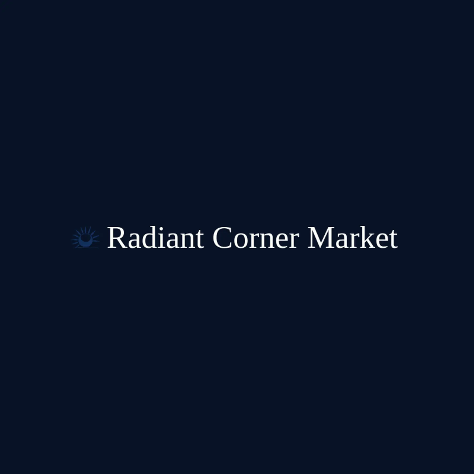 Radiant Corner Market logo for rays