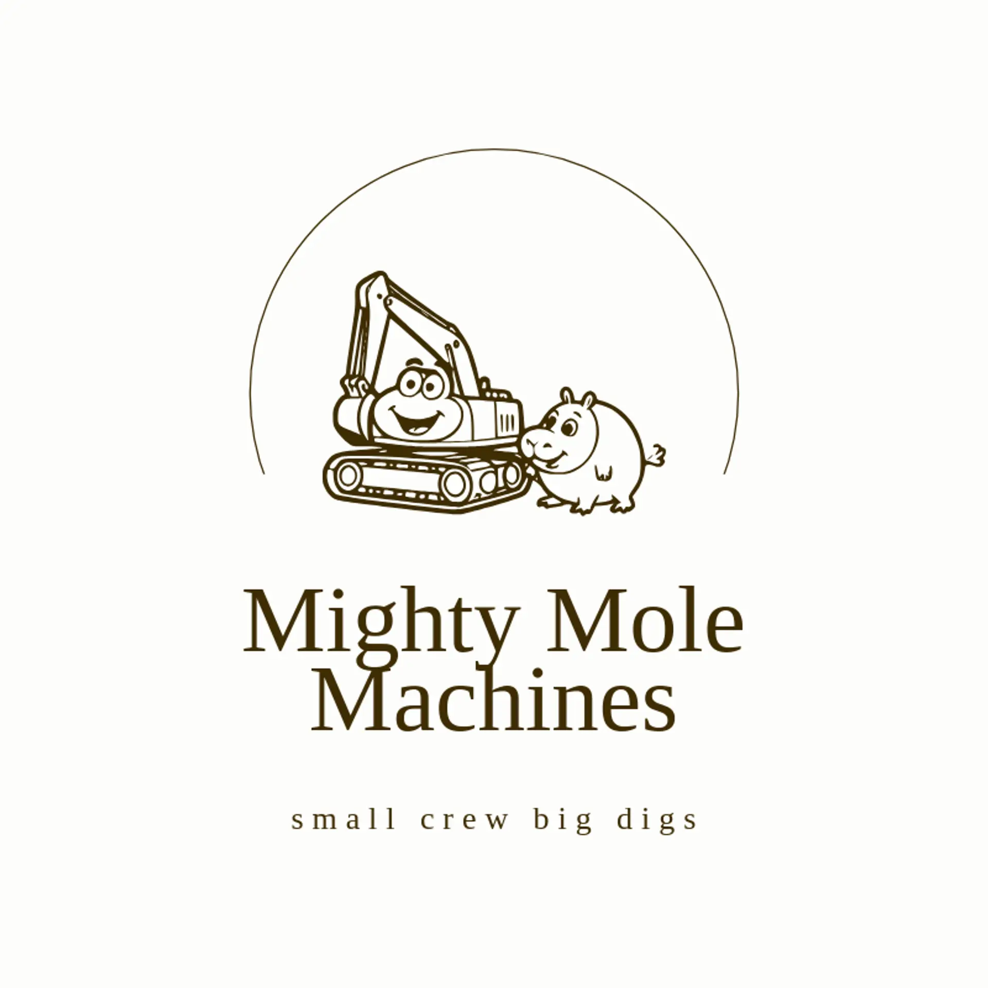 Mighty Mole Machines logo for excavator