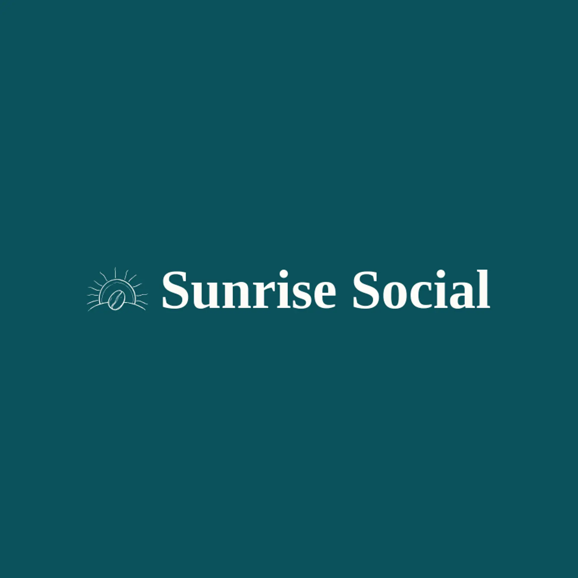 Sunrise Social logo for coffee bean