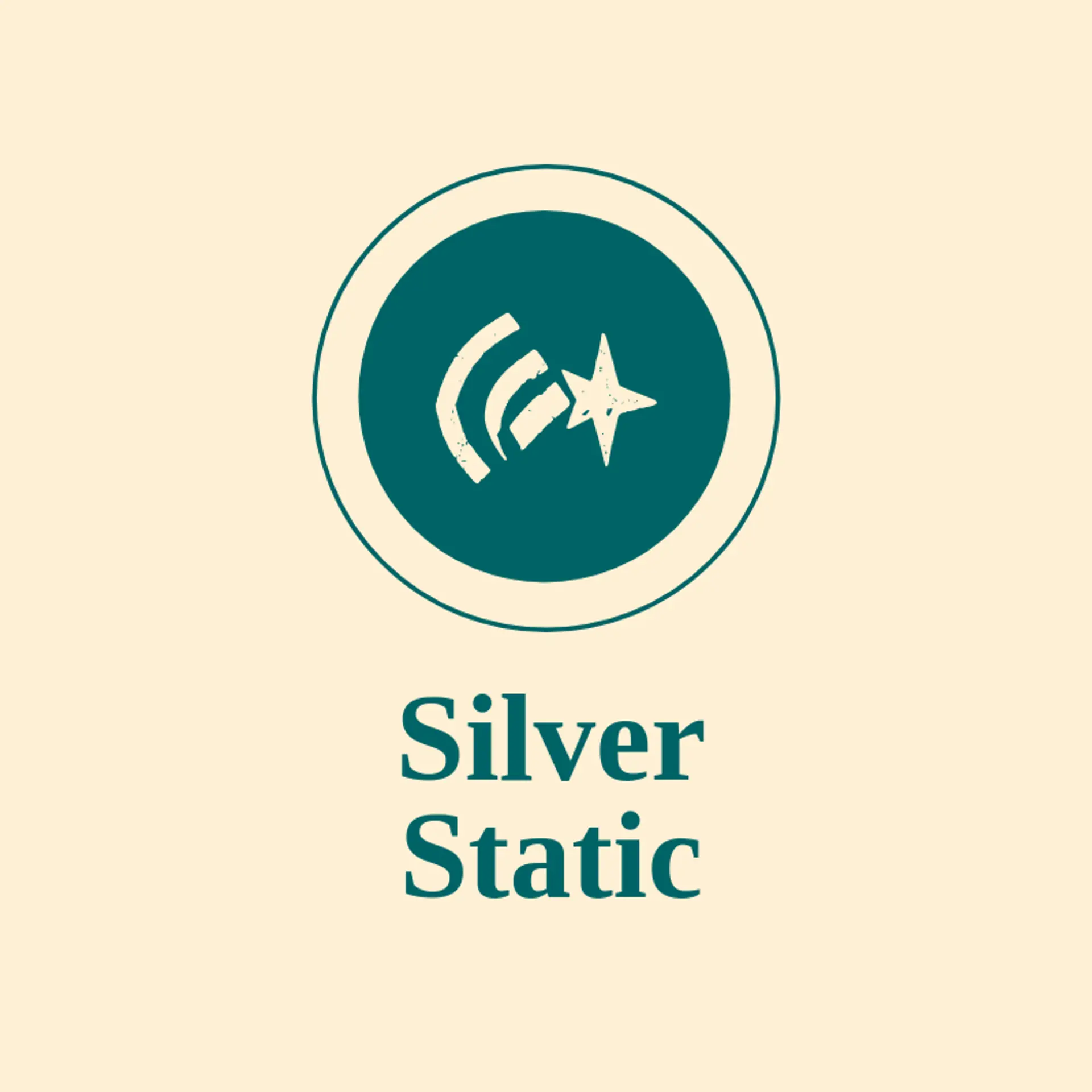 Silver Static logo for radio station