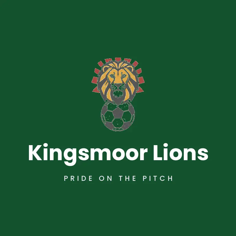 Lion emblem soccer team logo for Kingsmoor Lions