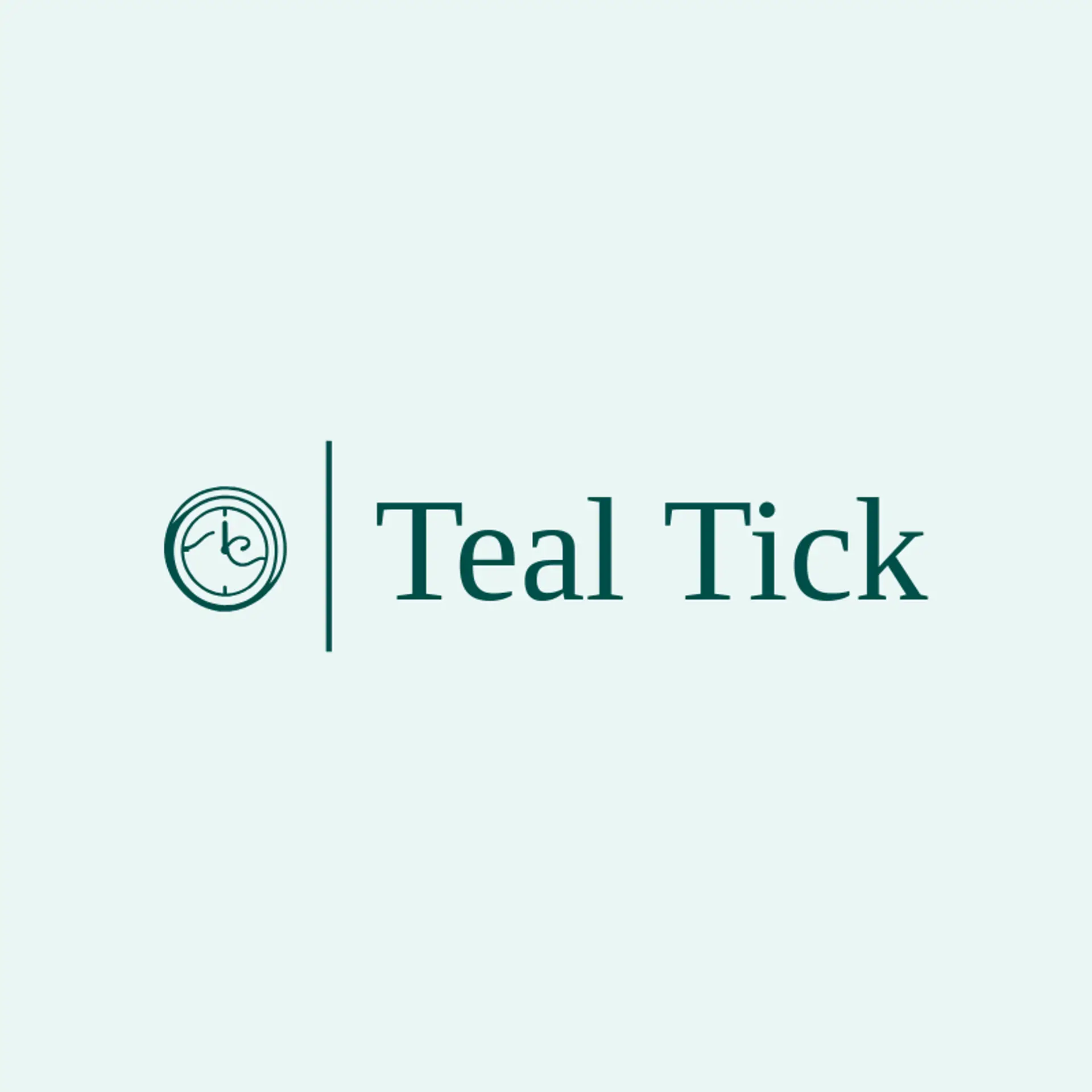 Teal Tick logo for clock