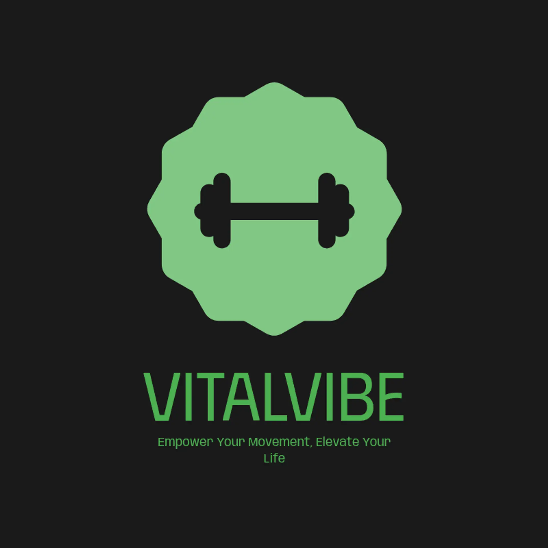 VitalVibe logo for fitness app