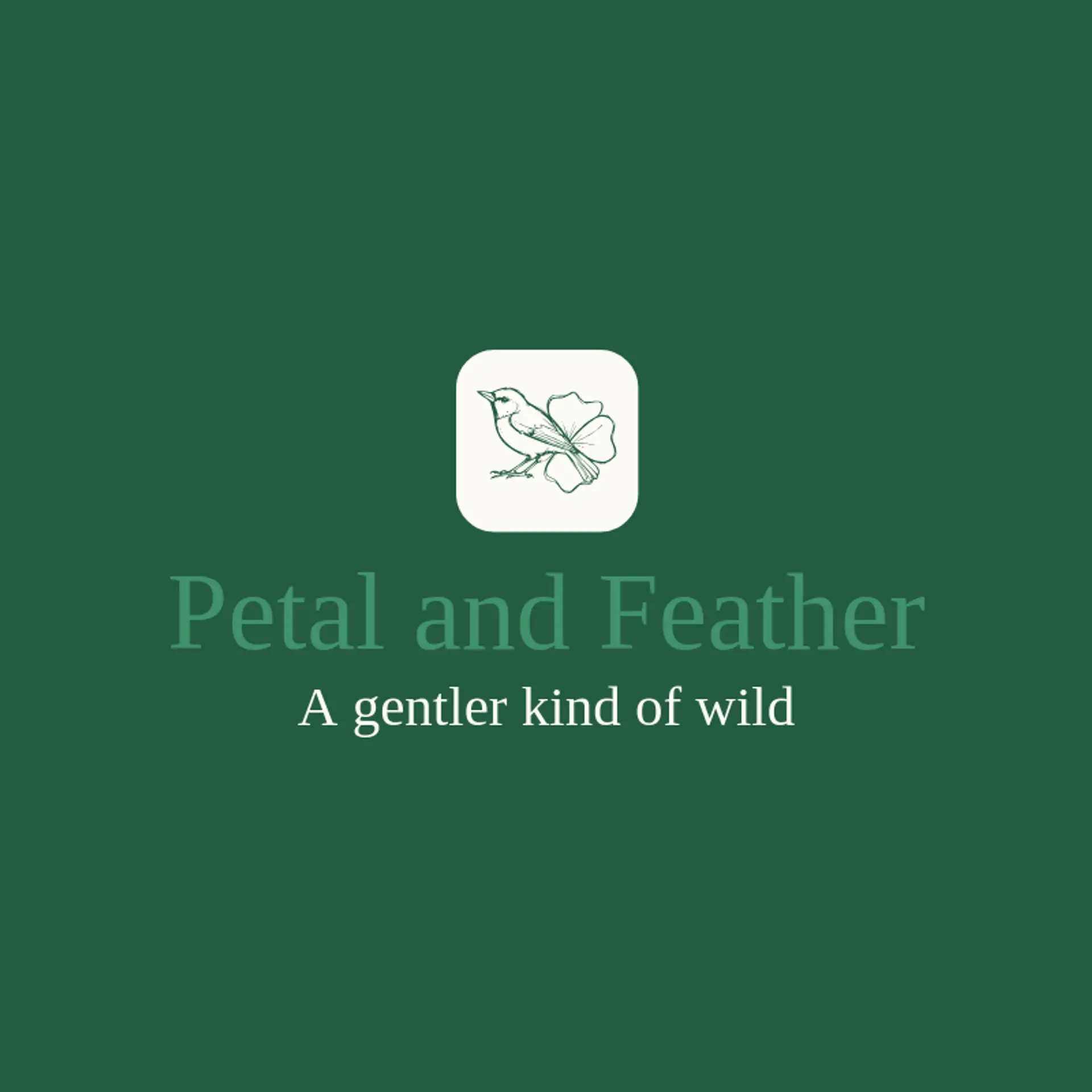 Petal and Feather logo for finch