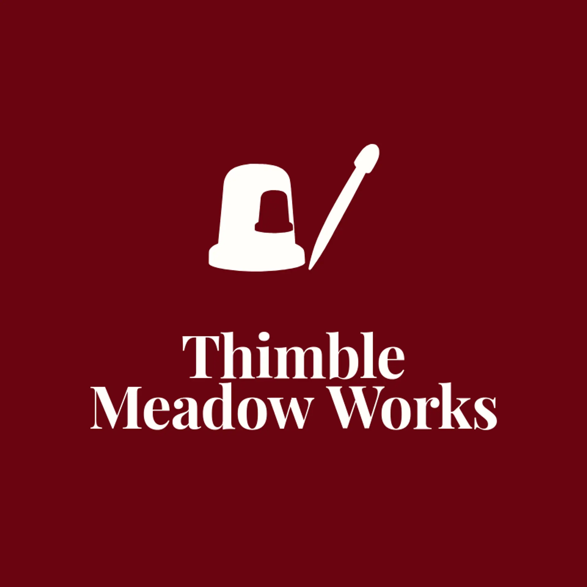 Thimble Meadow Works logo for embroidery