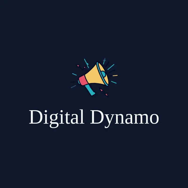 The digital marketing company name Digital Dynamo as a branded logo with a color icon