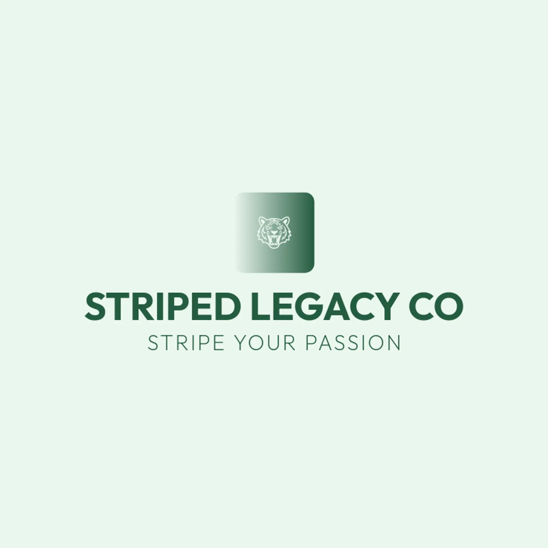 Striped Legacy Co logo for tiger