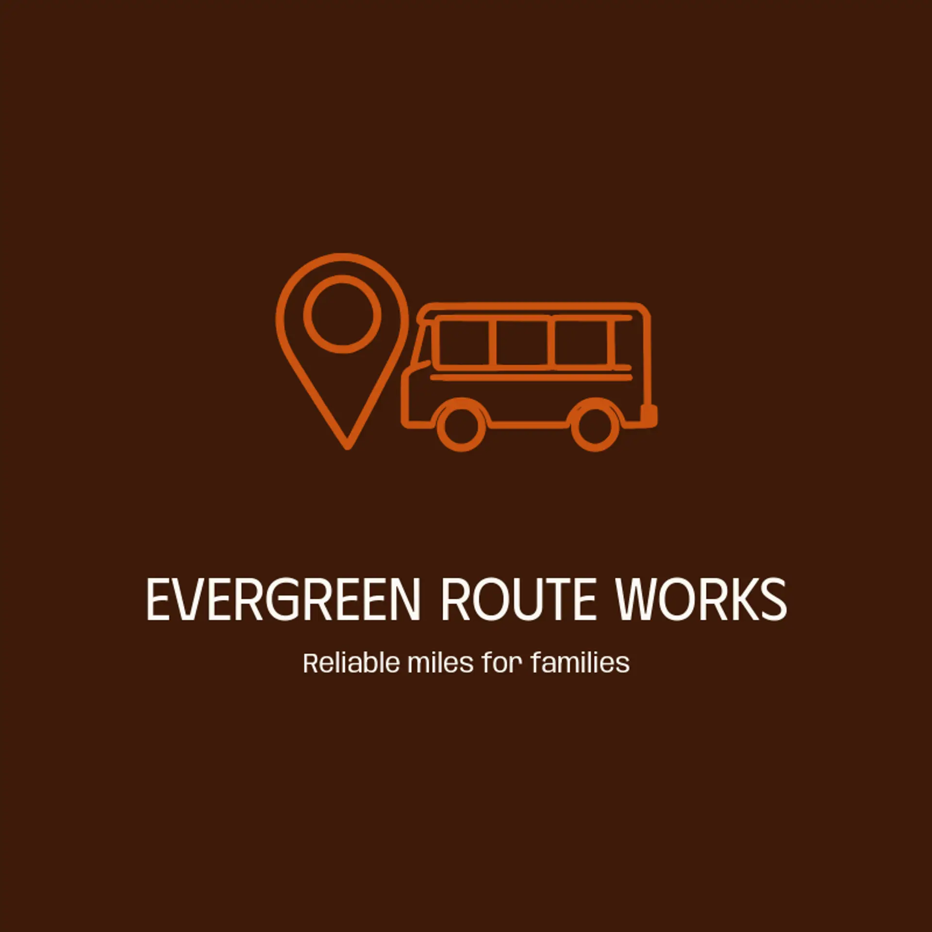 Evergreen Route Works logo for school bus