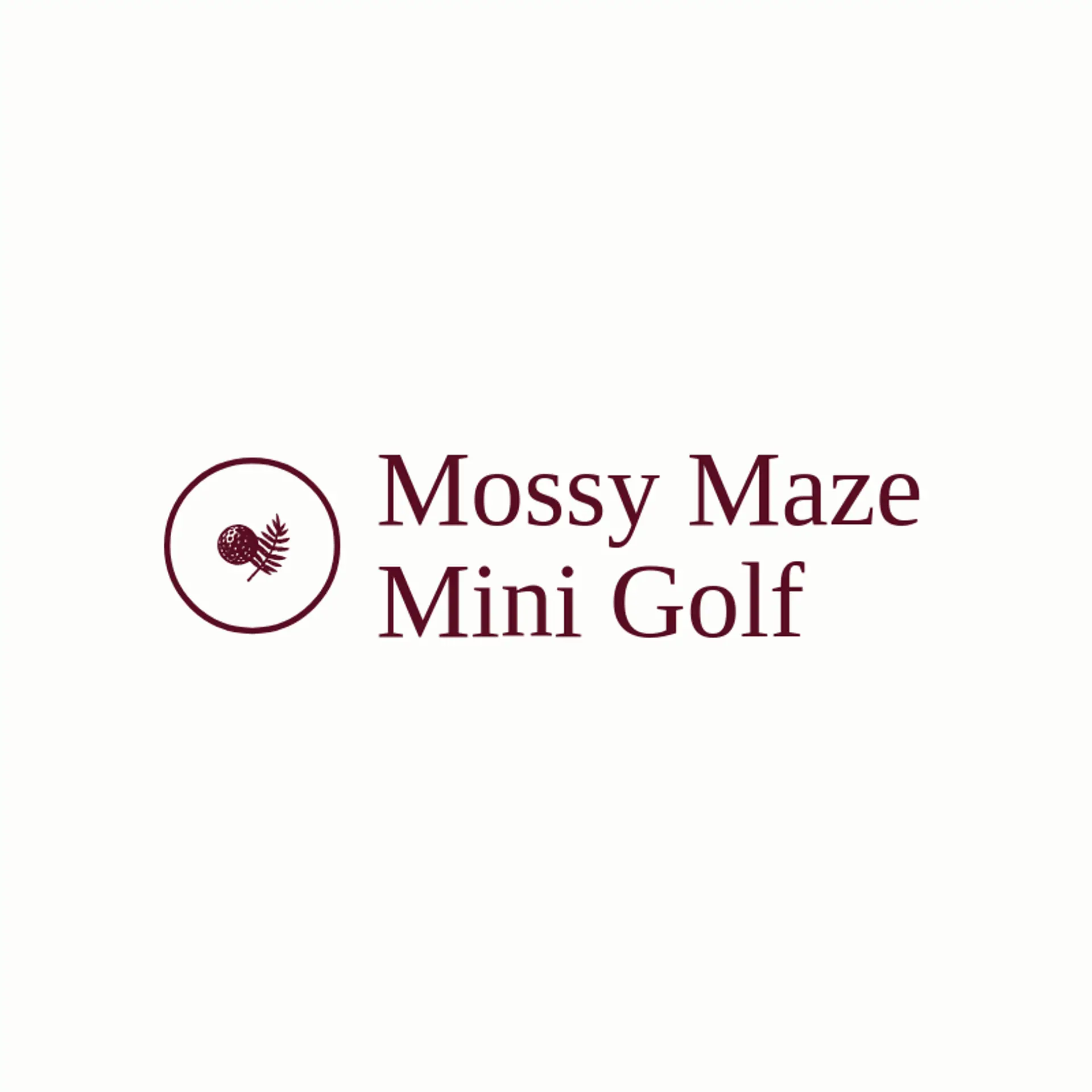 Mossy Maze Mini Golf logo for mini golf