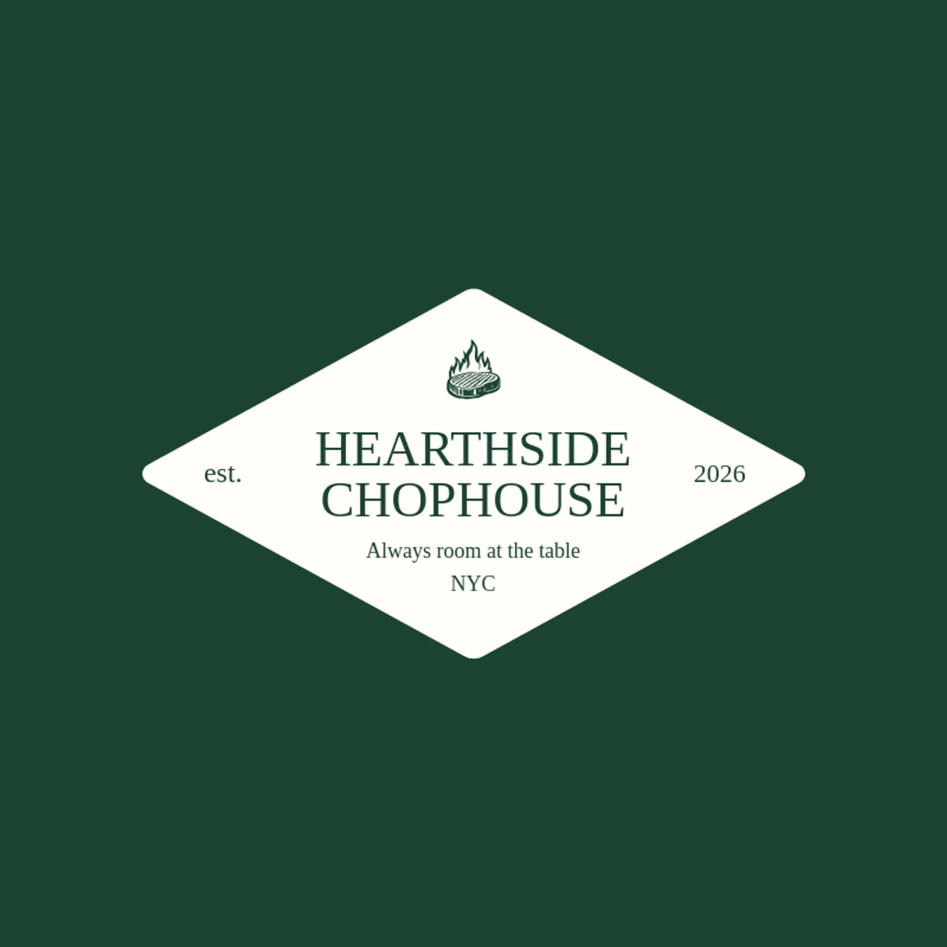 Hearthside Chophouse logo for steakhouse
